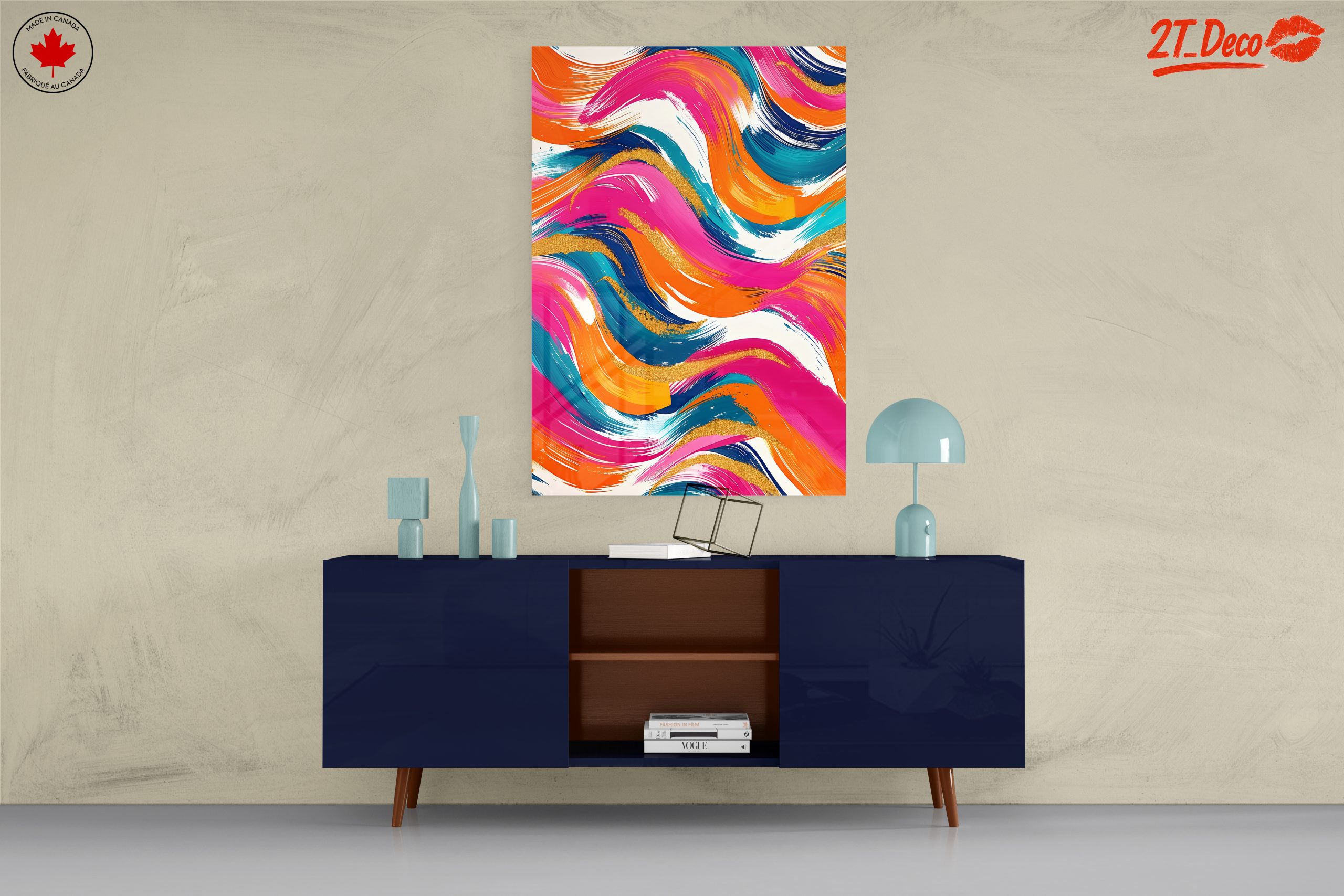 Vibrant Abstract Waves in Bold Colors - Image 8
