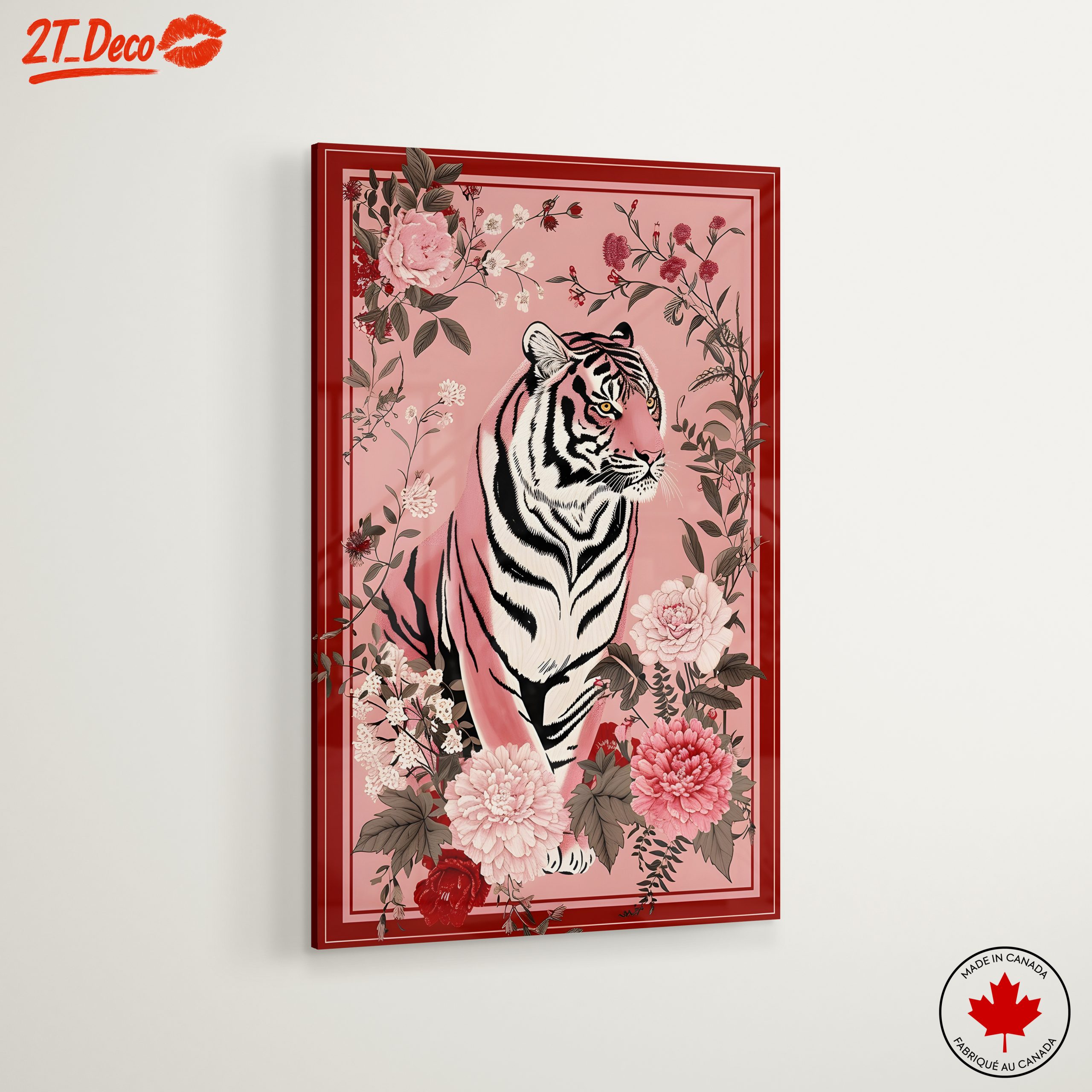 Stylized Tiger Among Floral Elements - Image 6