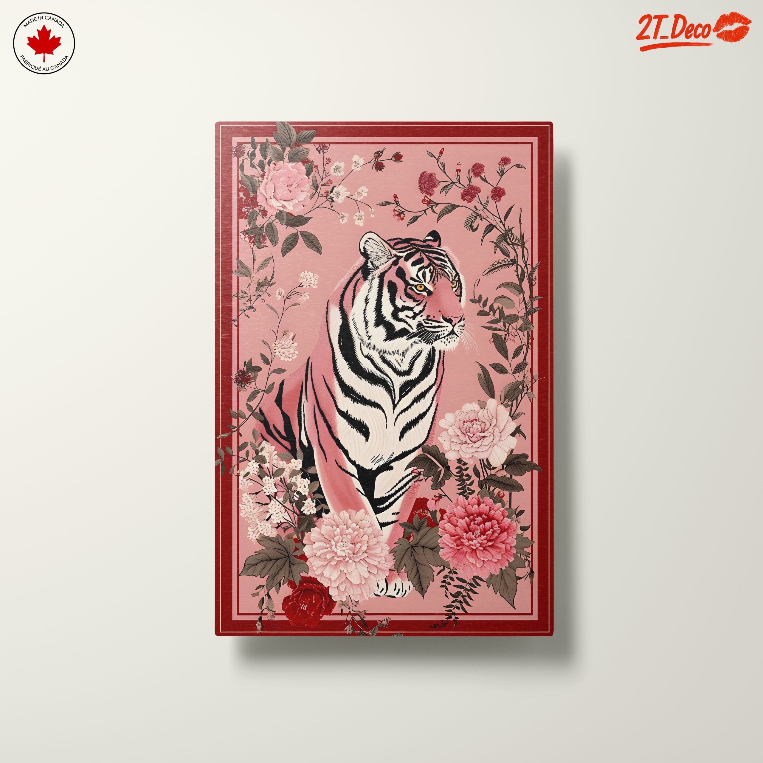 Stylized Tiger Among Floral Elements - Image 10