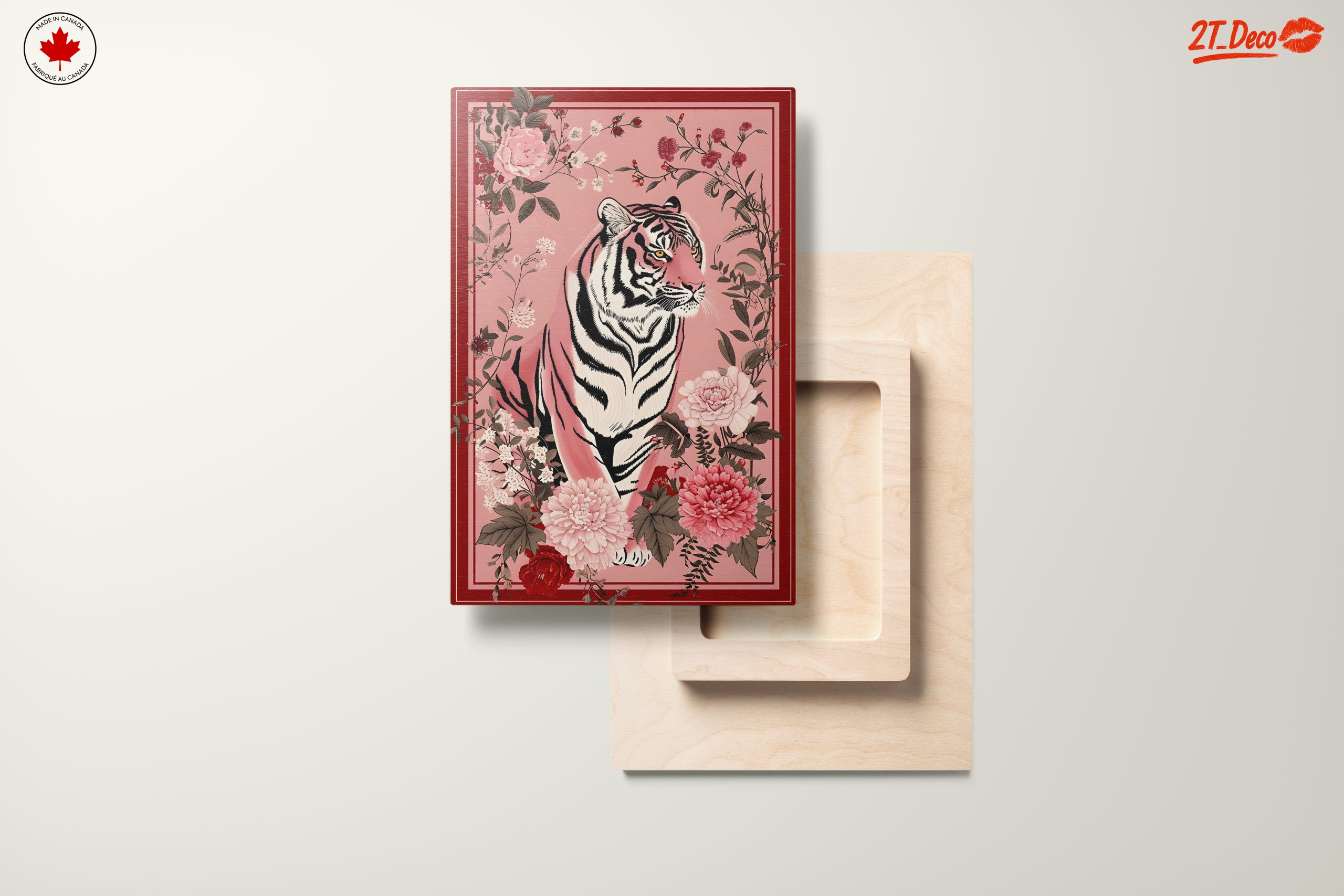 Stylized Tiger Among Floral Elements - Image 11