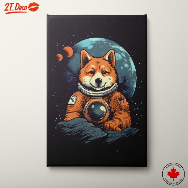 Astronaut Dog in Space Adventure