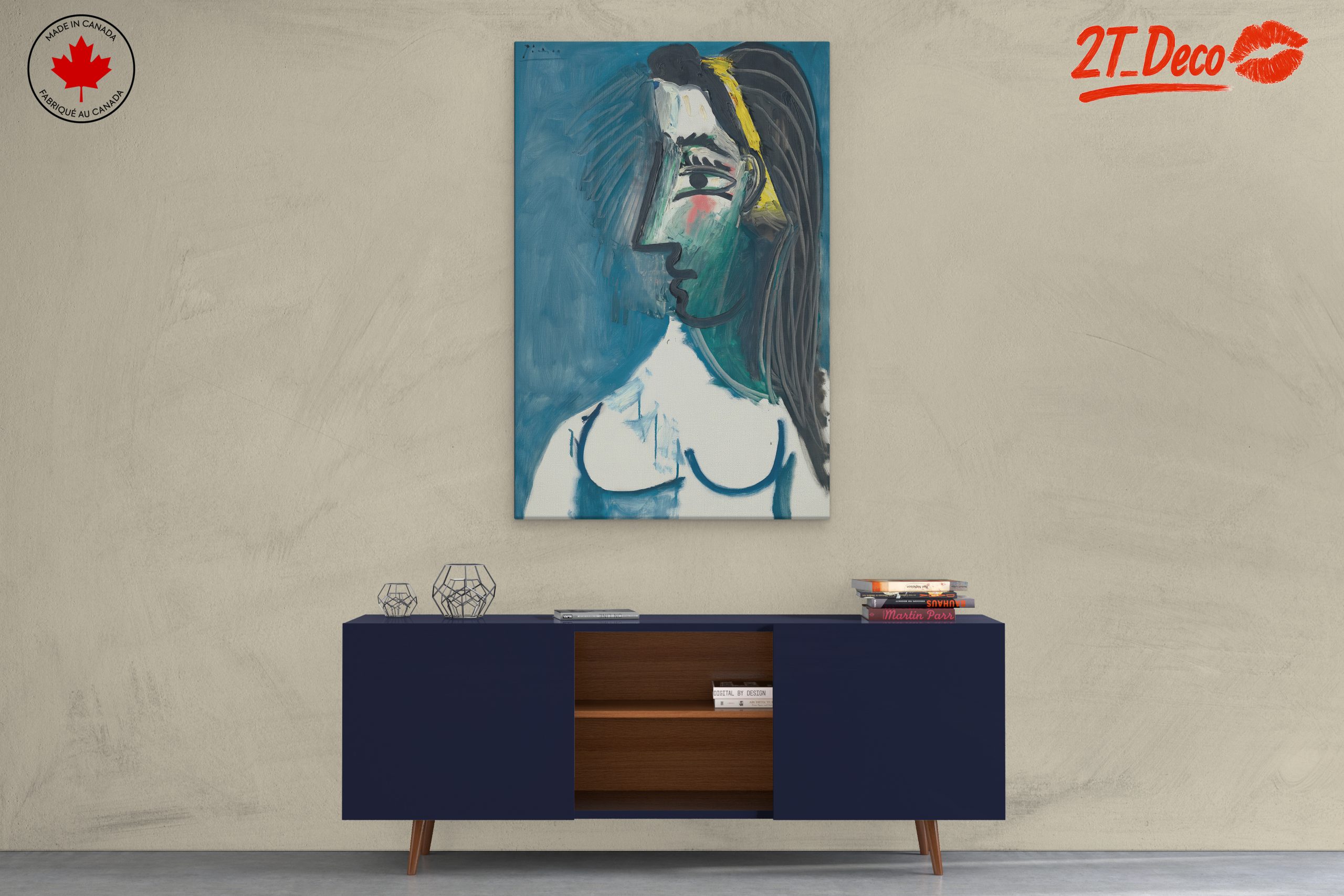 Bold Abstract Figure with Colorful Elements - Image 3
