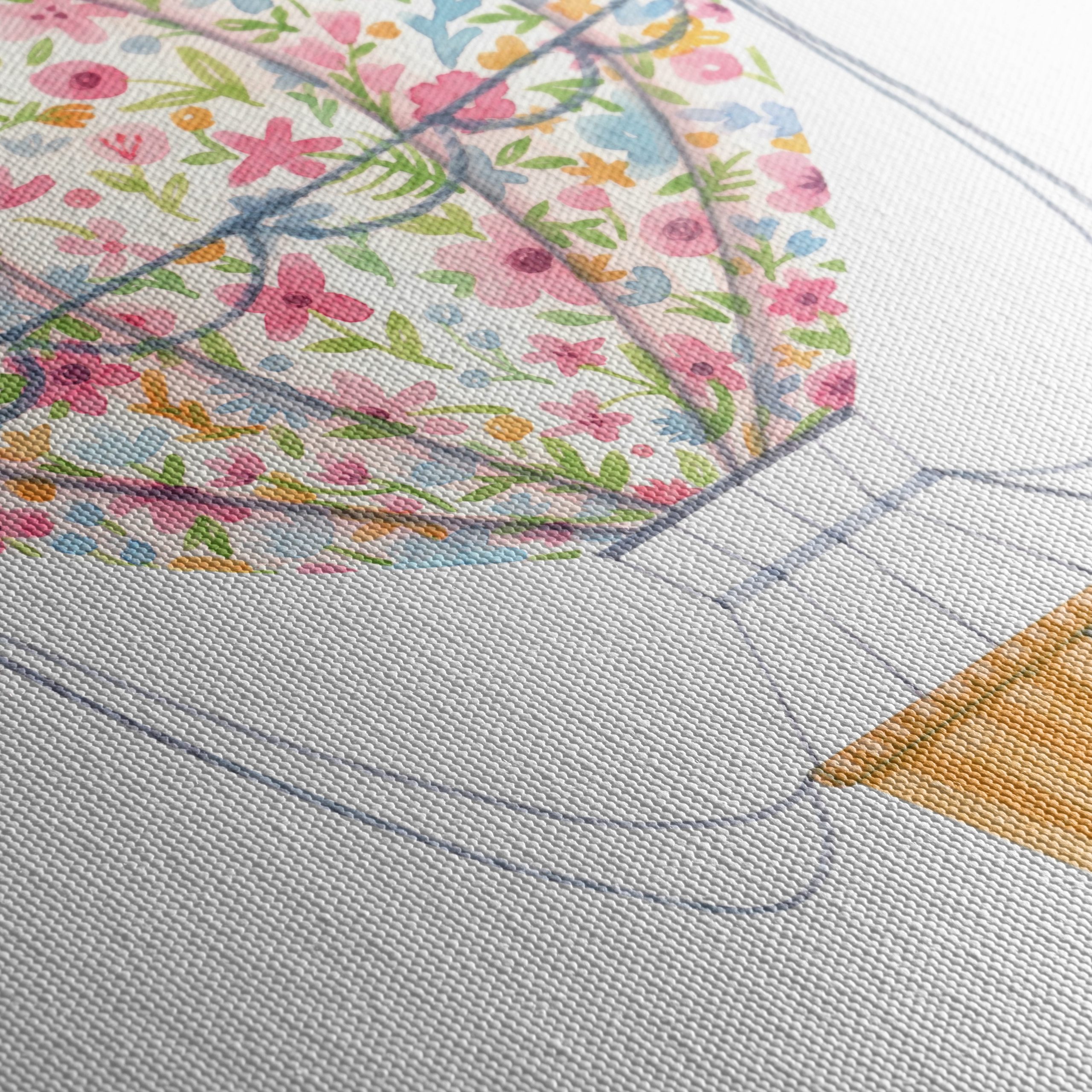 Whimsical Floral Hot Air Balloon Art - Image 5