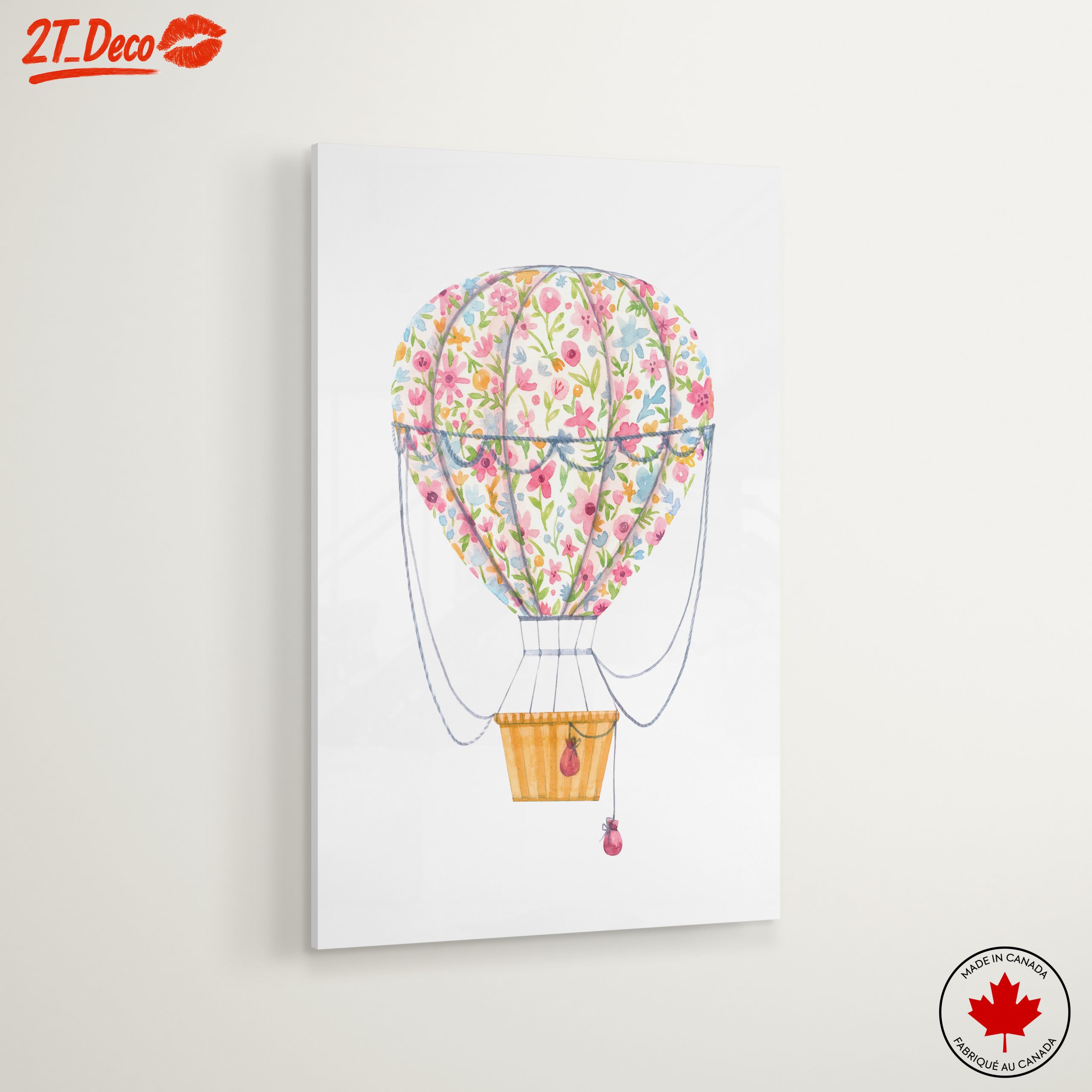 Whimsical Floral Hot Air Balloon Art - Image 6