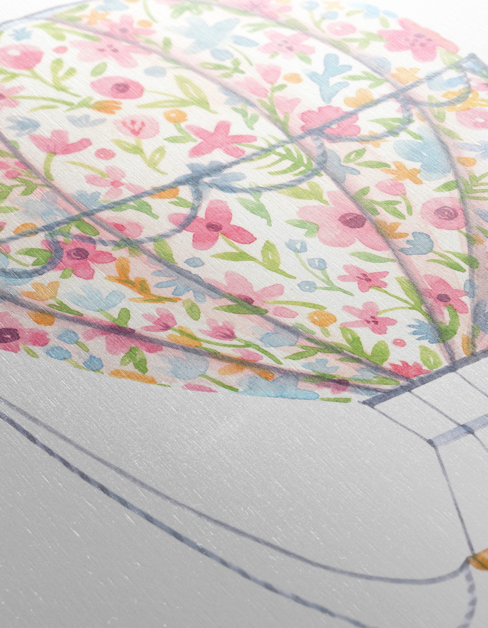 Whimsical Floral Hot Air Balloon Art - Image 12
