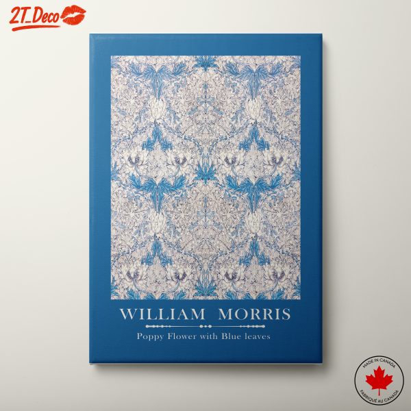 William Morris Blue Poppy Floral Art