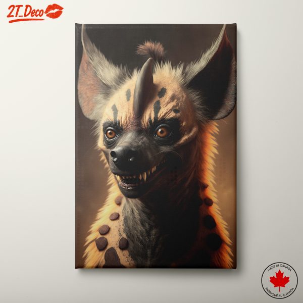 Stylized Hyena Artwork with Dramatic Features
