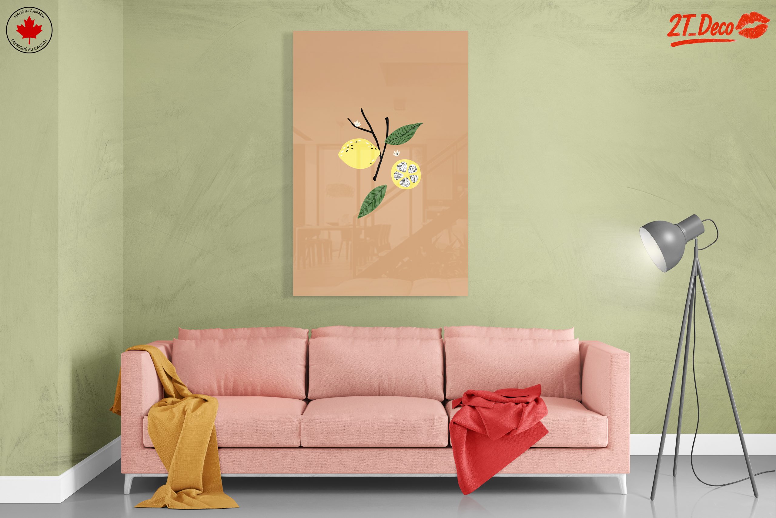 Stylized Lemons and Leaves Botanical Art - Image 7