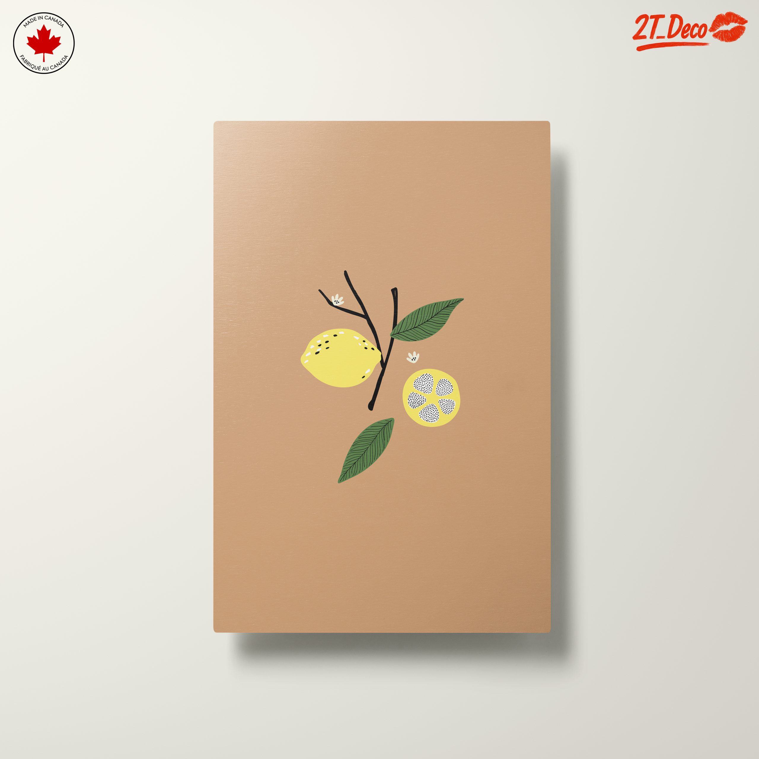 Stylized Lemons and Leaves Botanical Art - Image 10