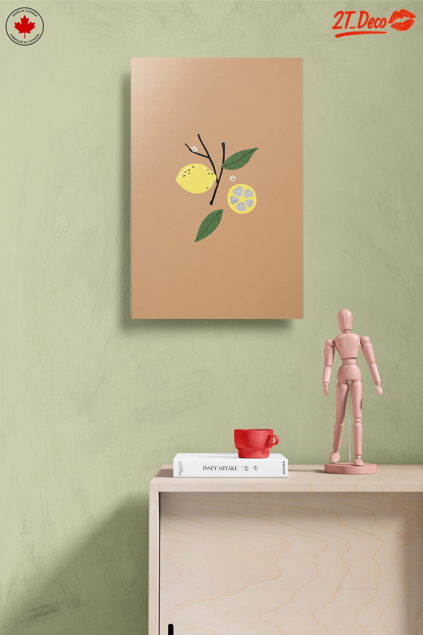 Stylized Lemons and Leaves Botanical Art - Image 14