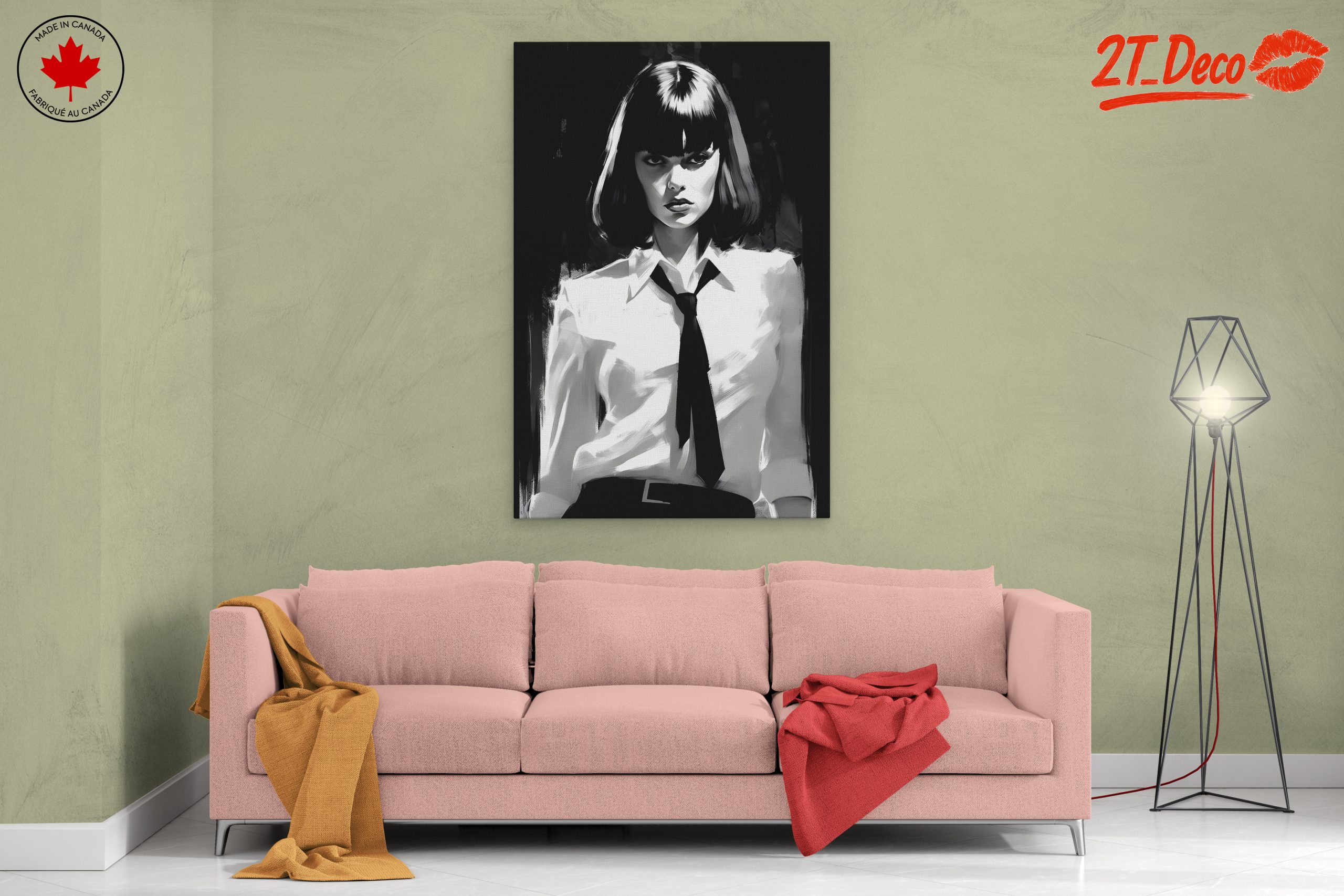 Striking Black and White Artistic Portrait - Image 2