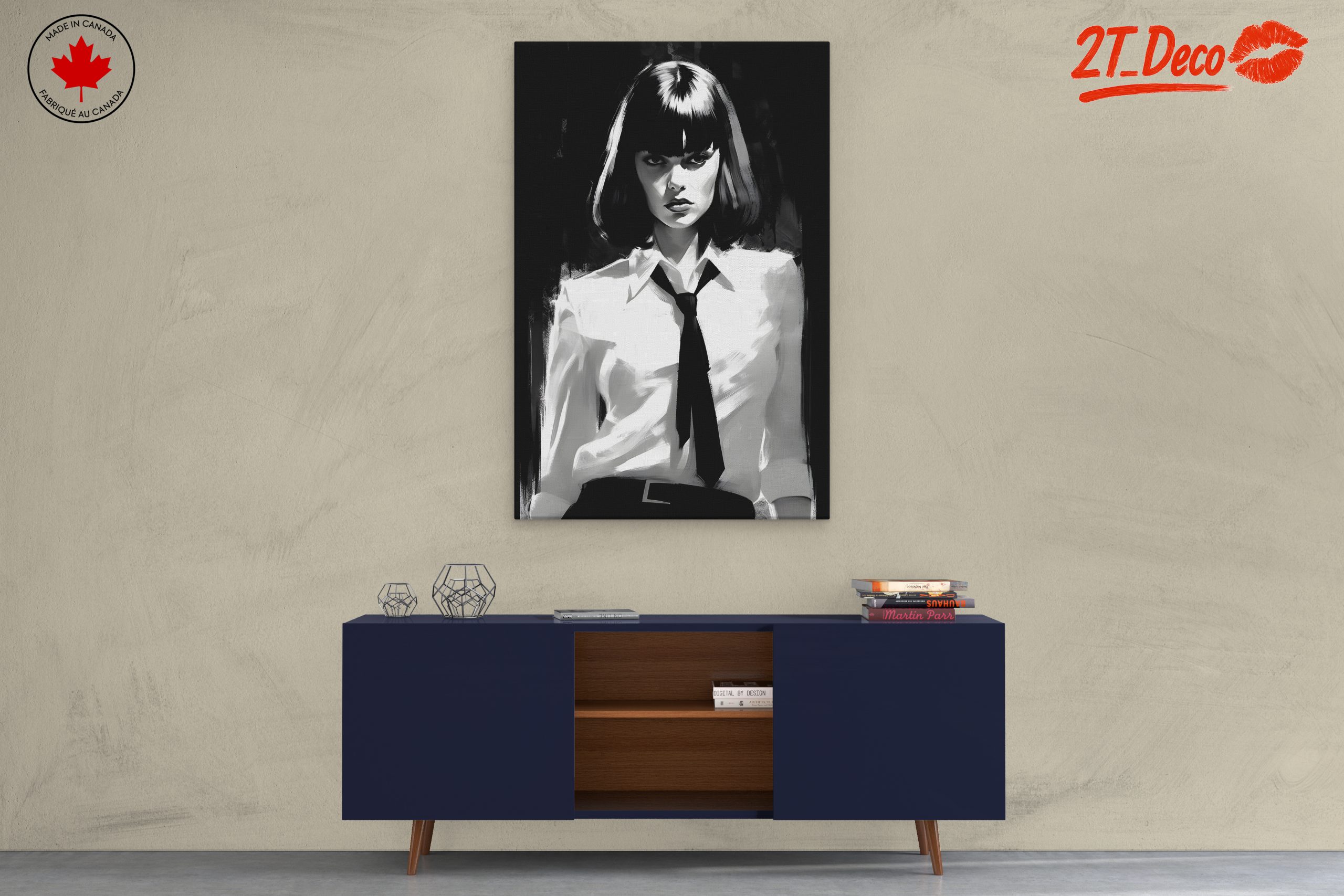 Striking Black and White Artistic Portrait - Image 3