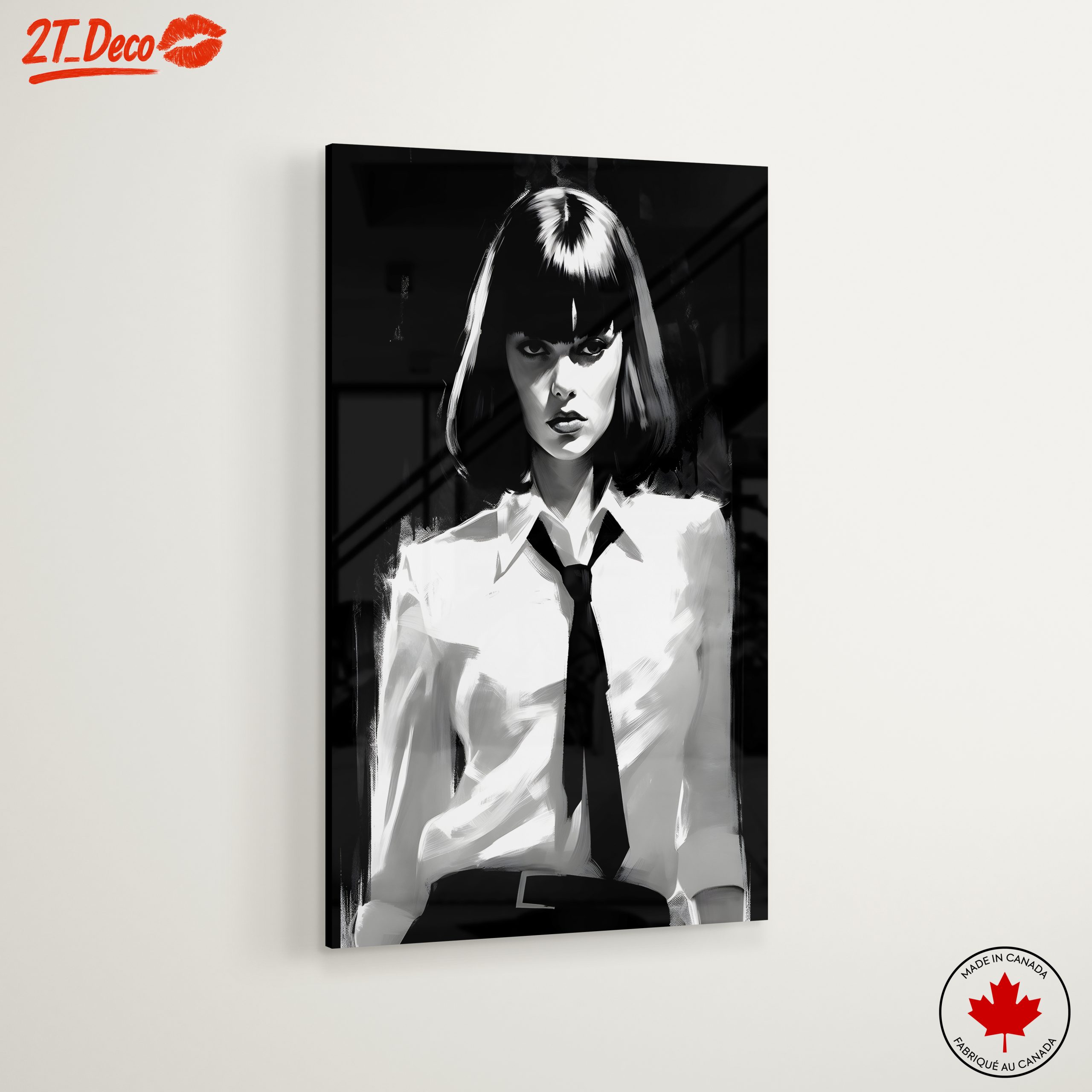 Striking Black and White Artistic Portrait - Image 6