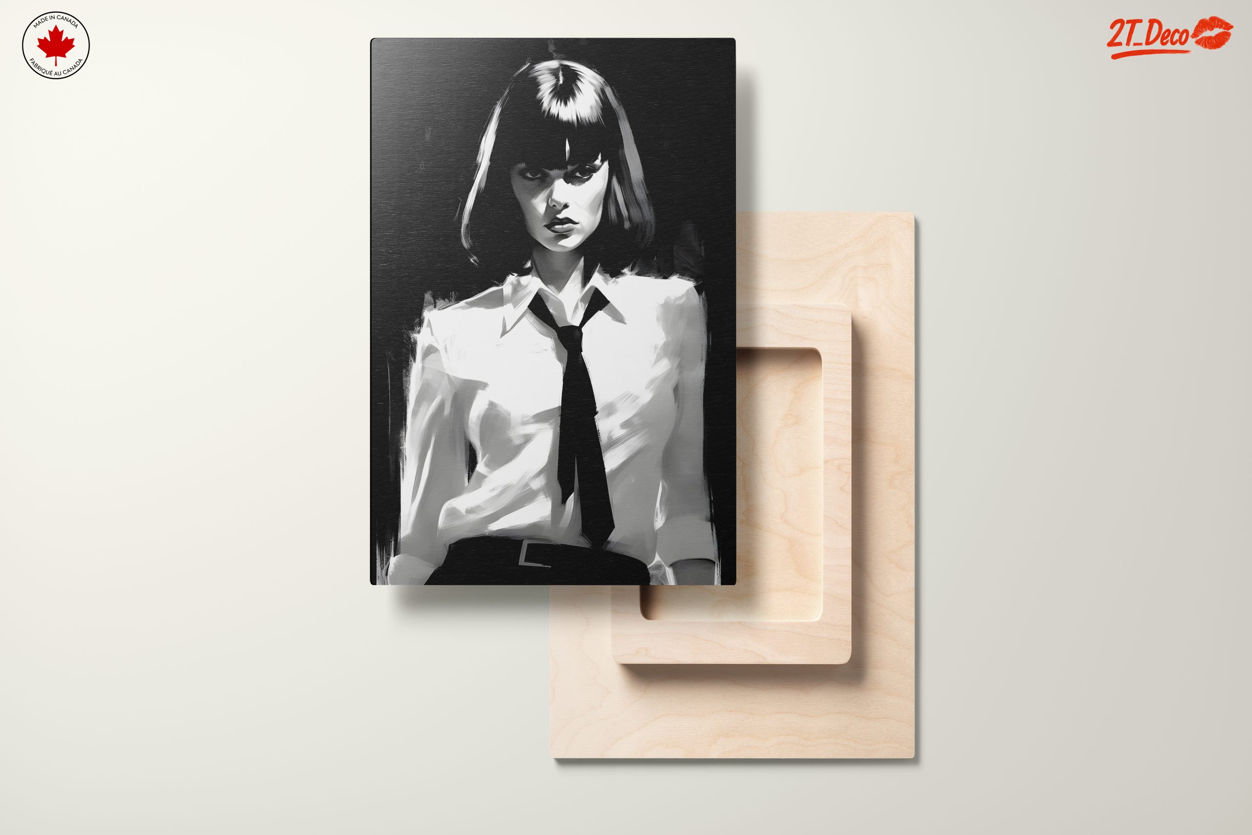 Striking Black and White Artistic Portrait - Image 11