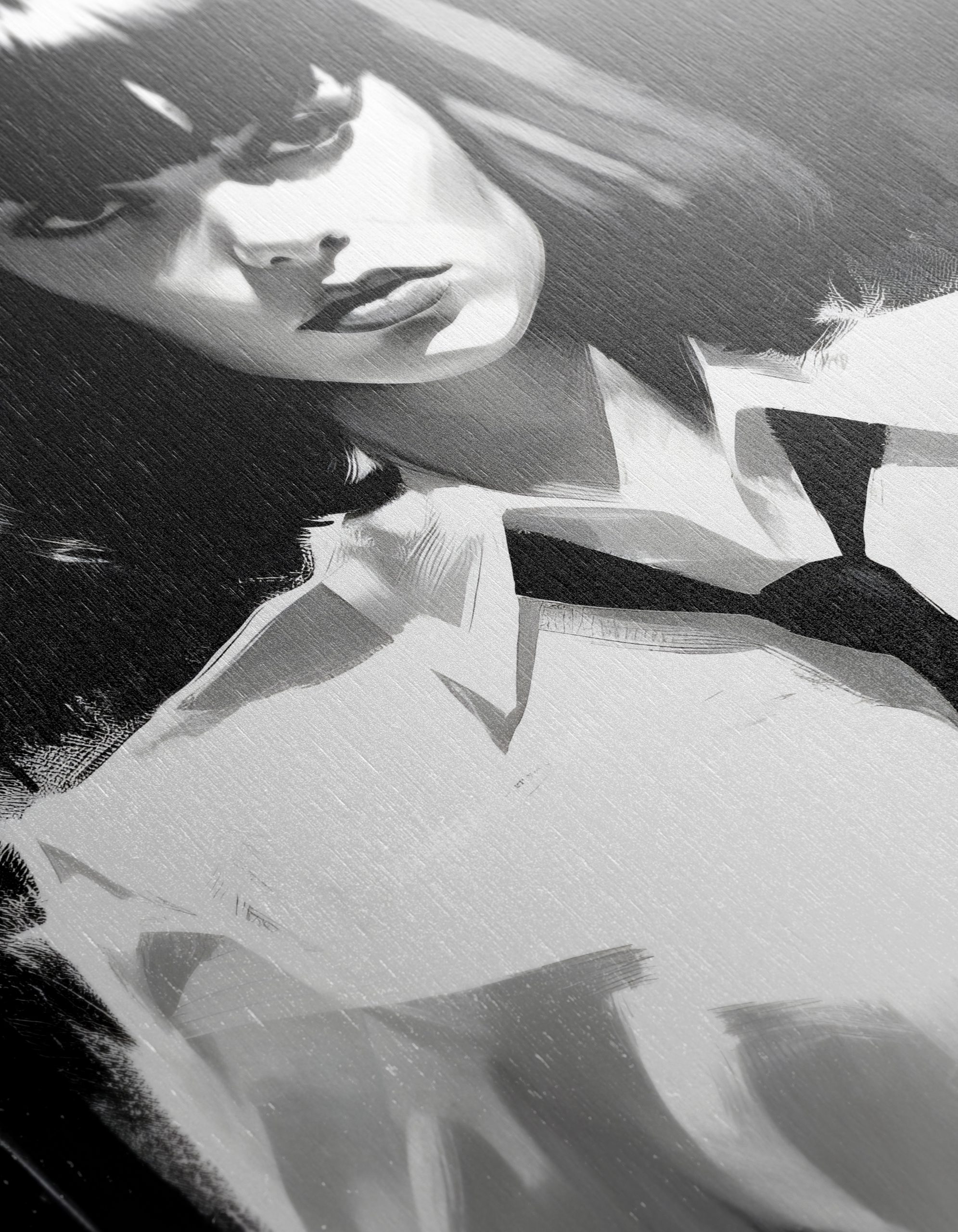 Striking Black and White Artistic Portrait - Image 12