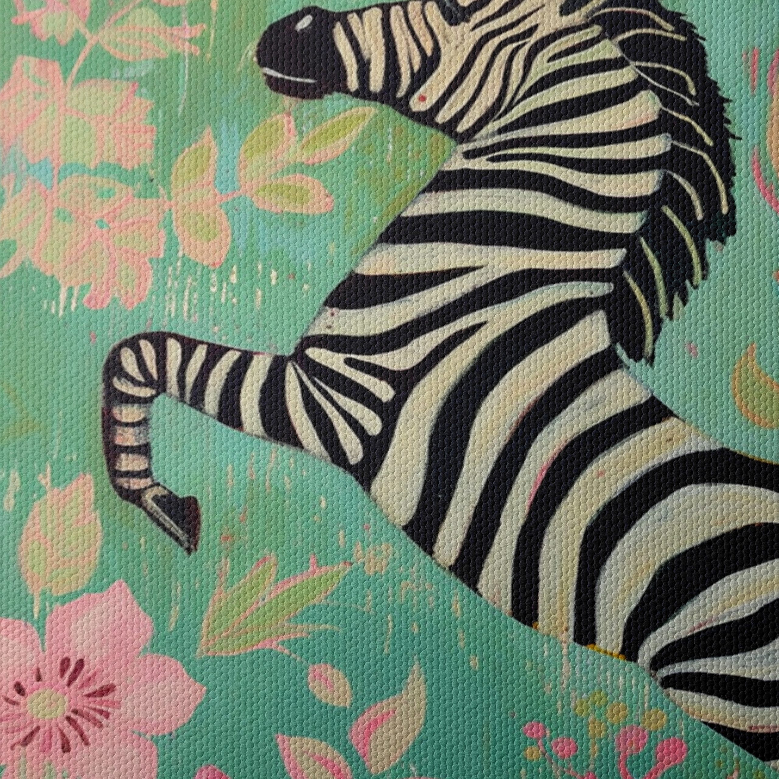 Playful Zebra Among Flowers - Image 4