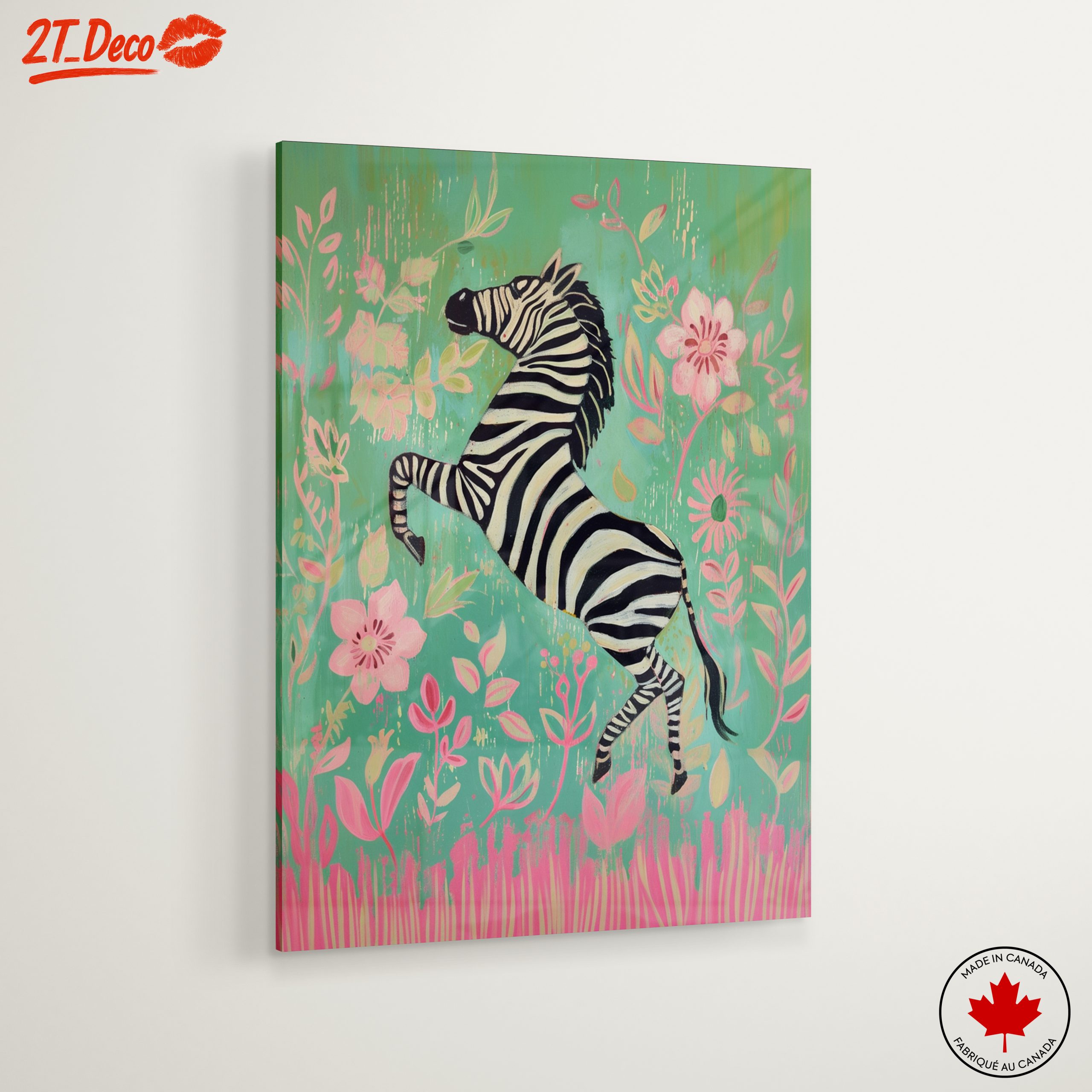Playful Zebra Among Flowers - Image 6