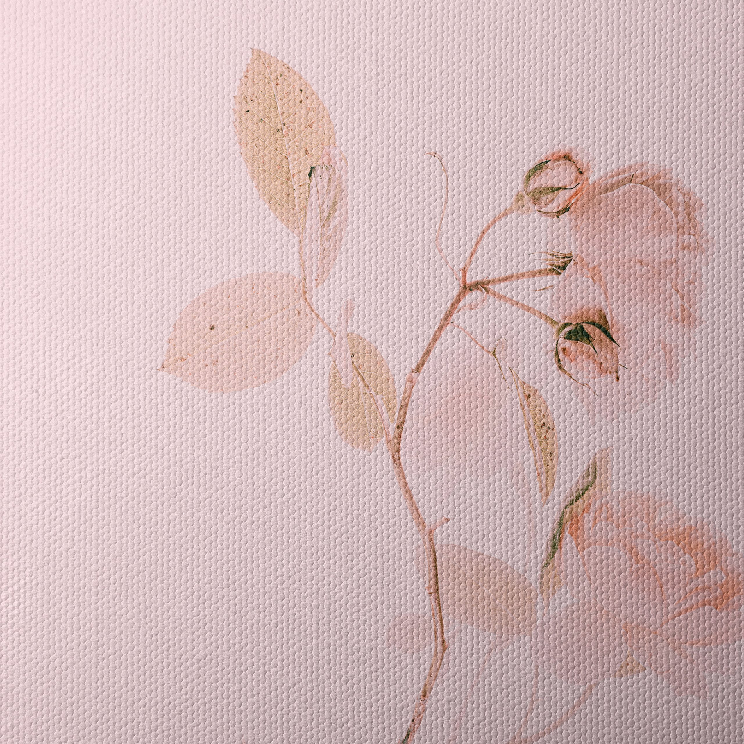 Delicate Floral Artwork in Soft Pink Tones - Image 4