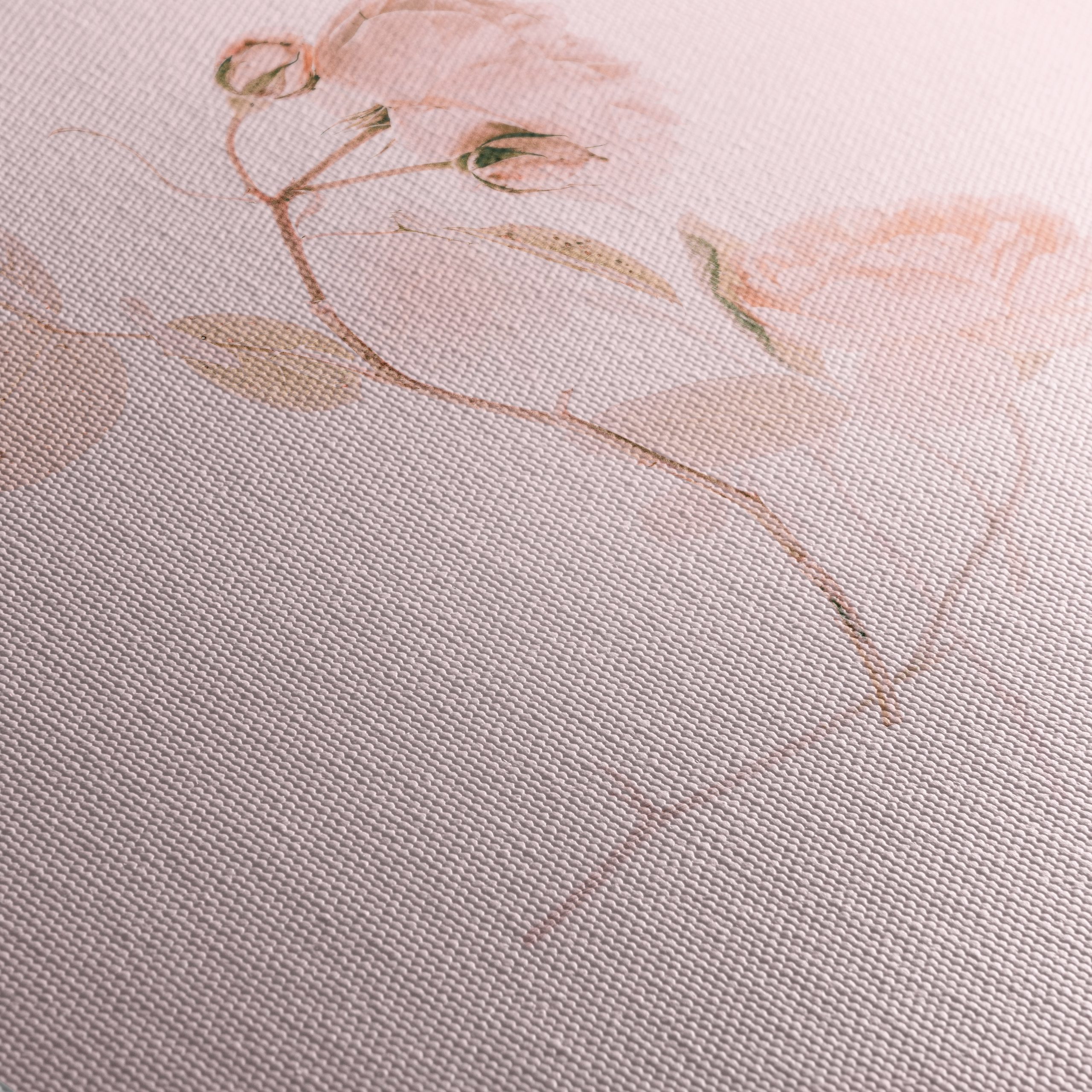 Delicate Floral Artwork in Soft Pink Tones - Image 5