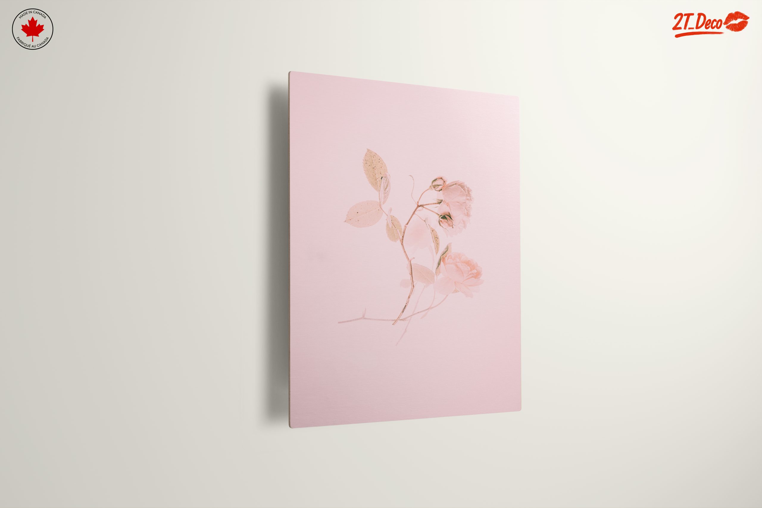 Delicate Floral Artwork in Soft Pink Tones - Image 13
