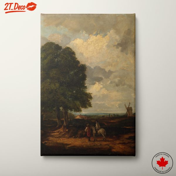 Serene Rural Landscape with Mill