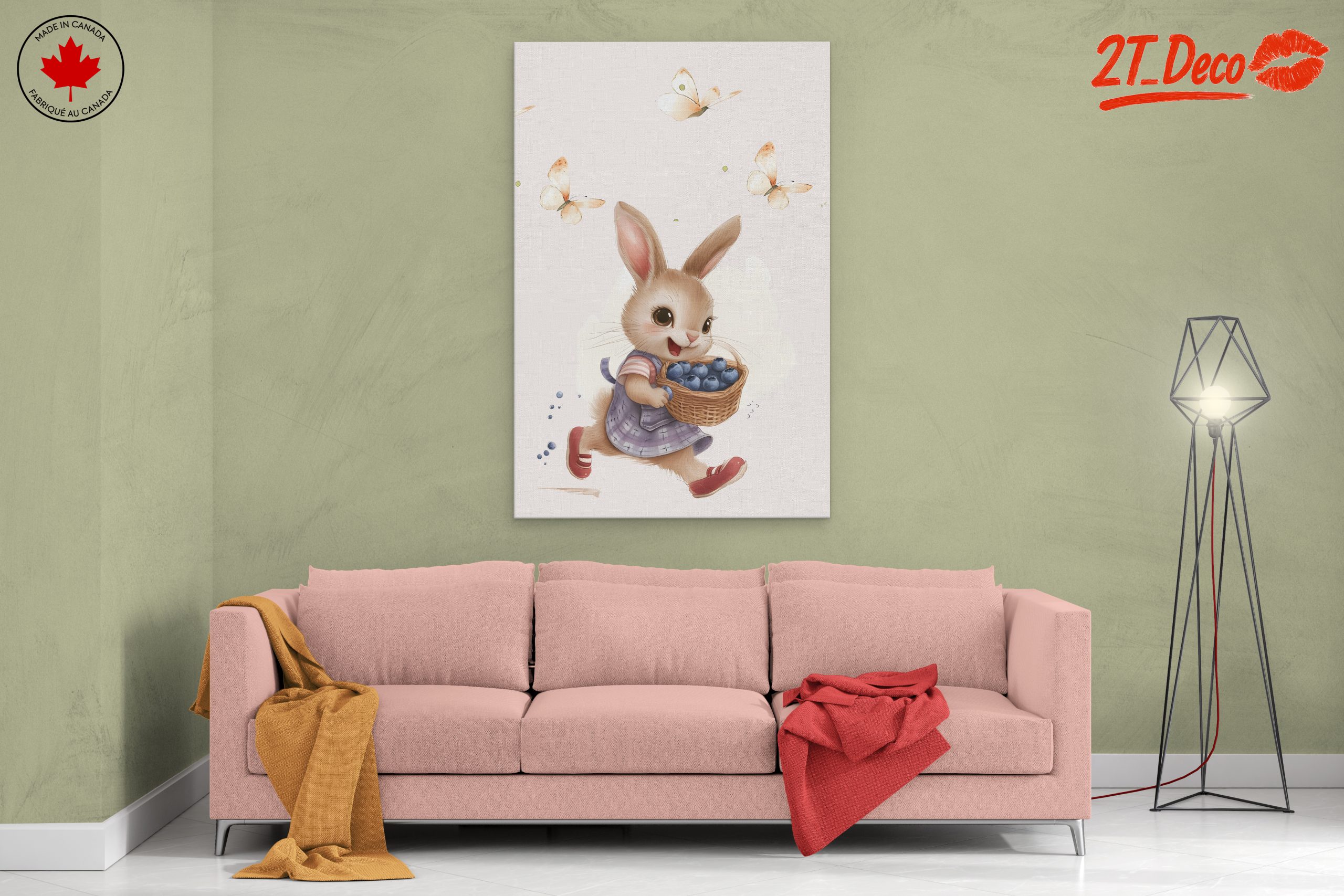 Adorable Whimsical Bunny with Butterflies - Image 2