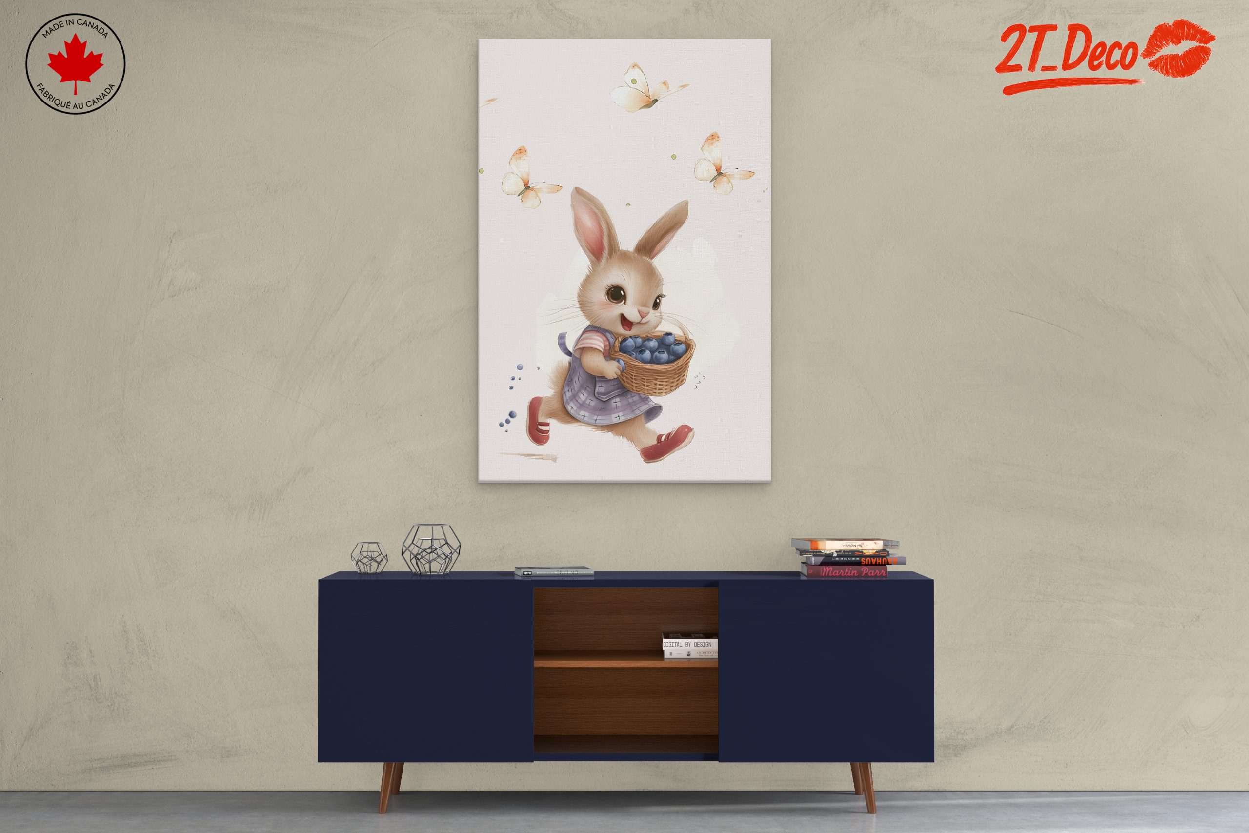 Adorable Whimsical Bunny with Butterflies - Image 3