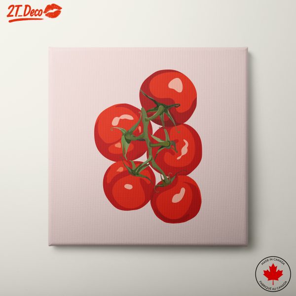 Stylized Tomato Artwork for Kitchen Decor