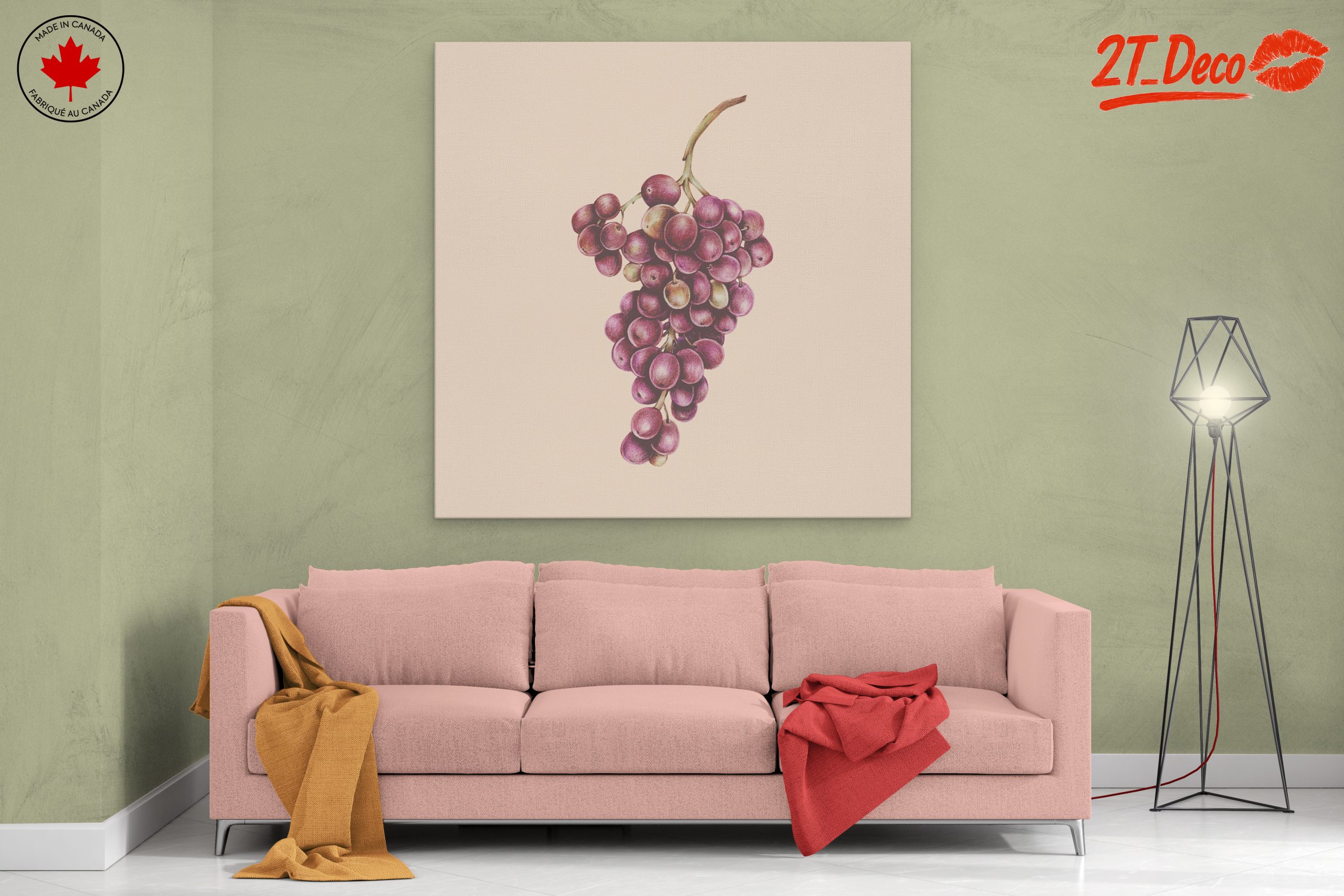 Stylized Grapes Art for Culinary Spaces - Image 2