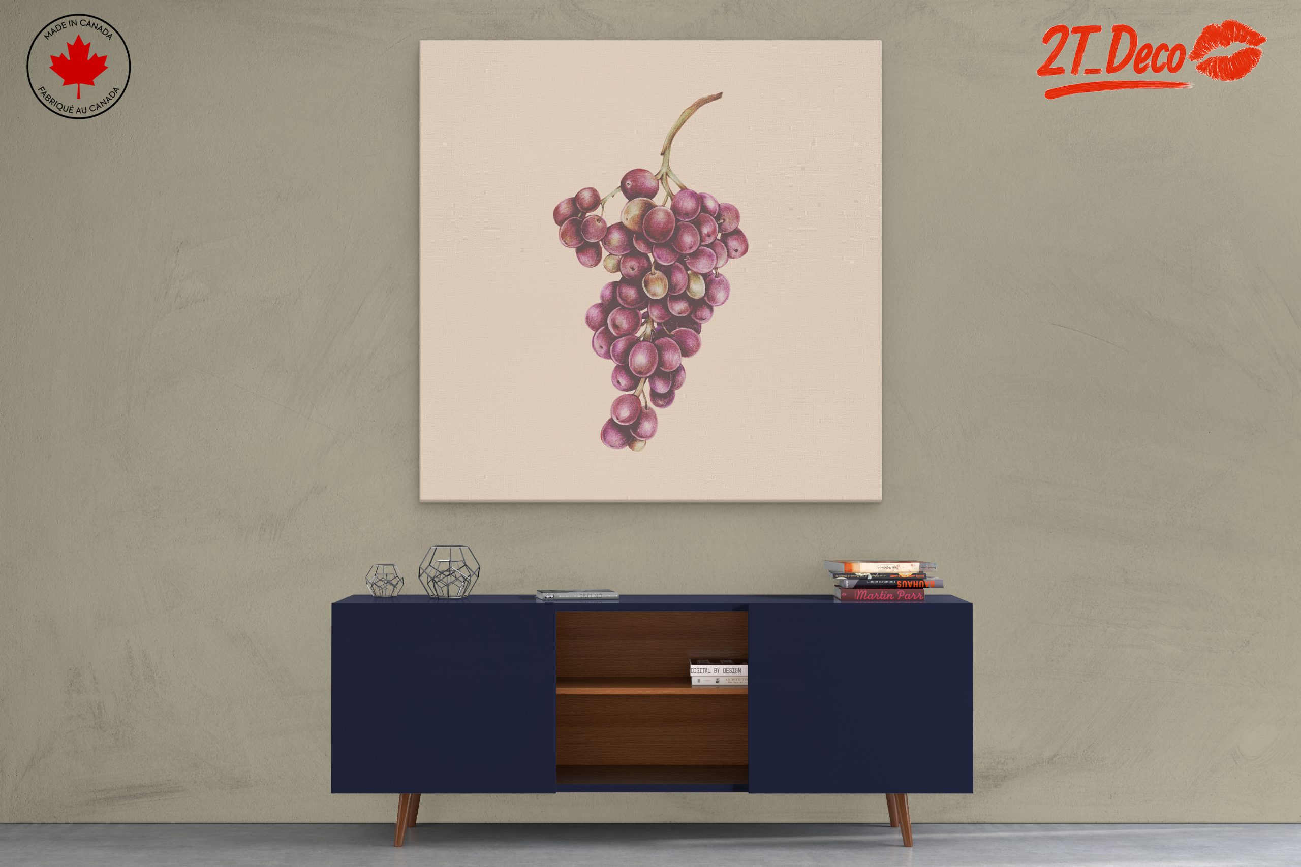 Stylized Grapes Art for Culinary Spaces - Image 3