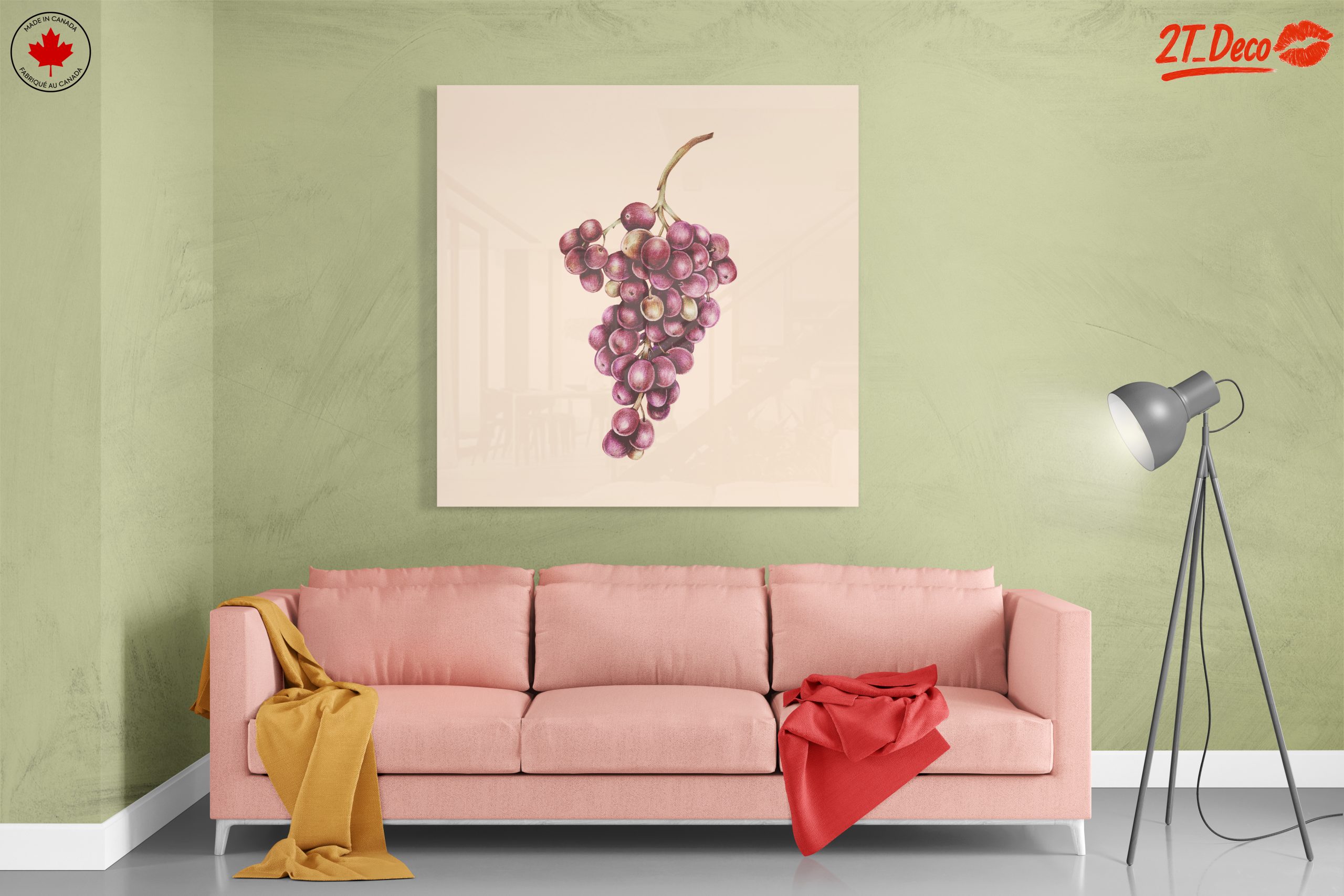 Stylized Grapes Art for Culinary Spaces - Image 7