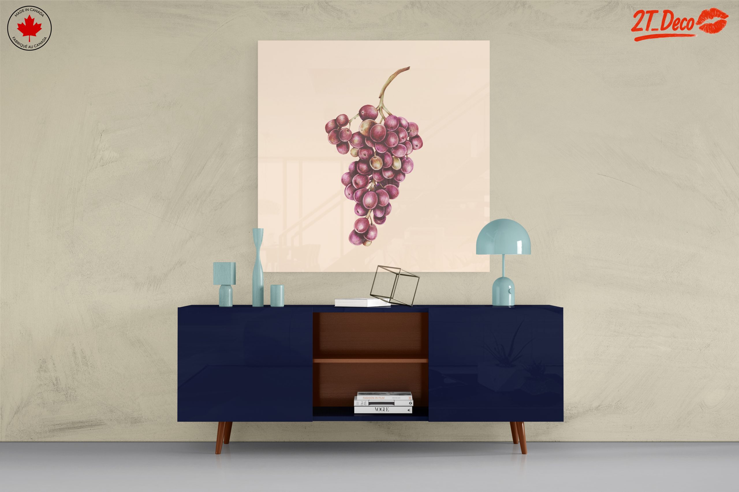 Stylized Grapes Art for Culinary Spaces - Image 8