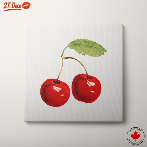 Stylized Cherry Artwork for Kitchen Decor
