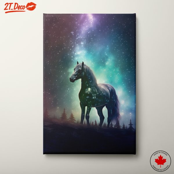 Majestic Horse Against Cosmic Background