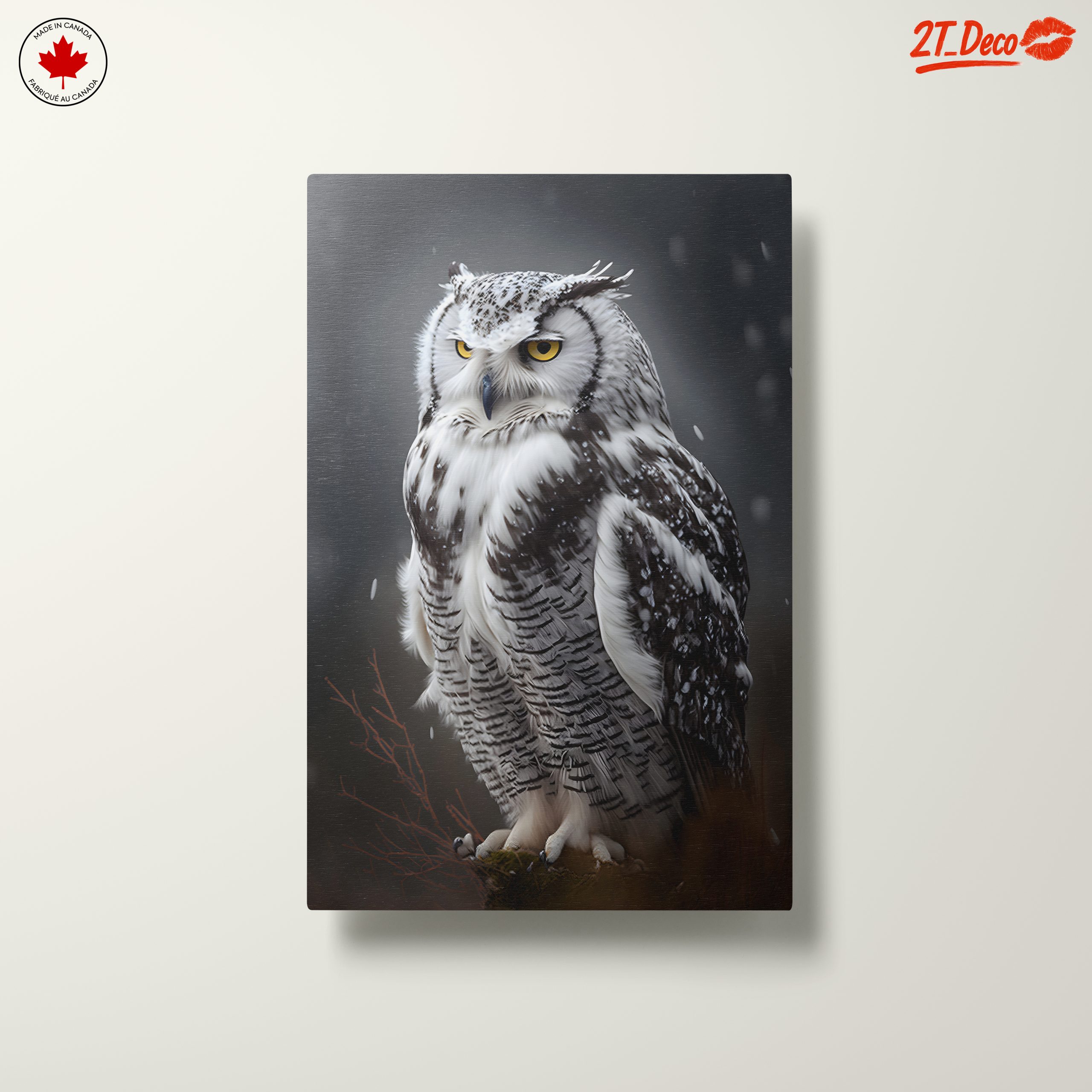 Majestic Owl Artwork in Winter Background - Image 10