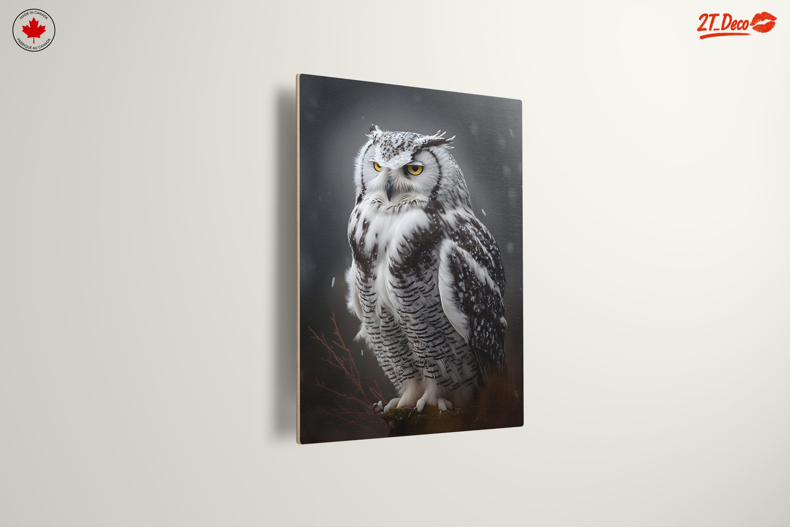 Majestic Owl Artwork in Winter Background - Image 13