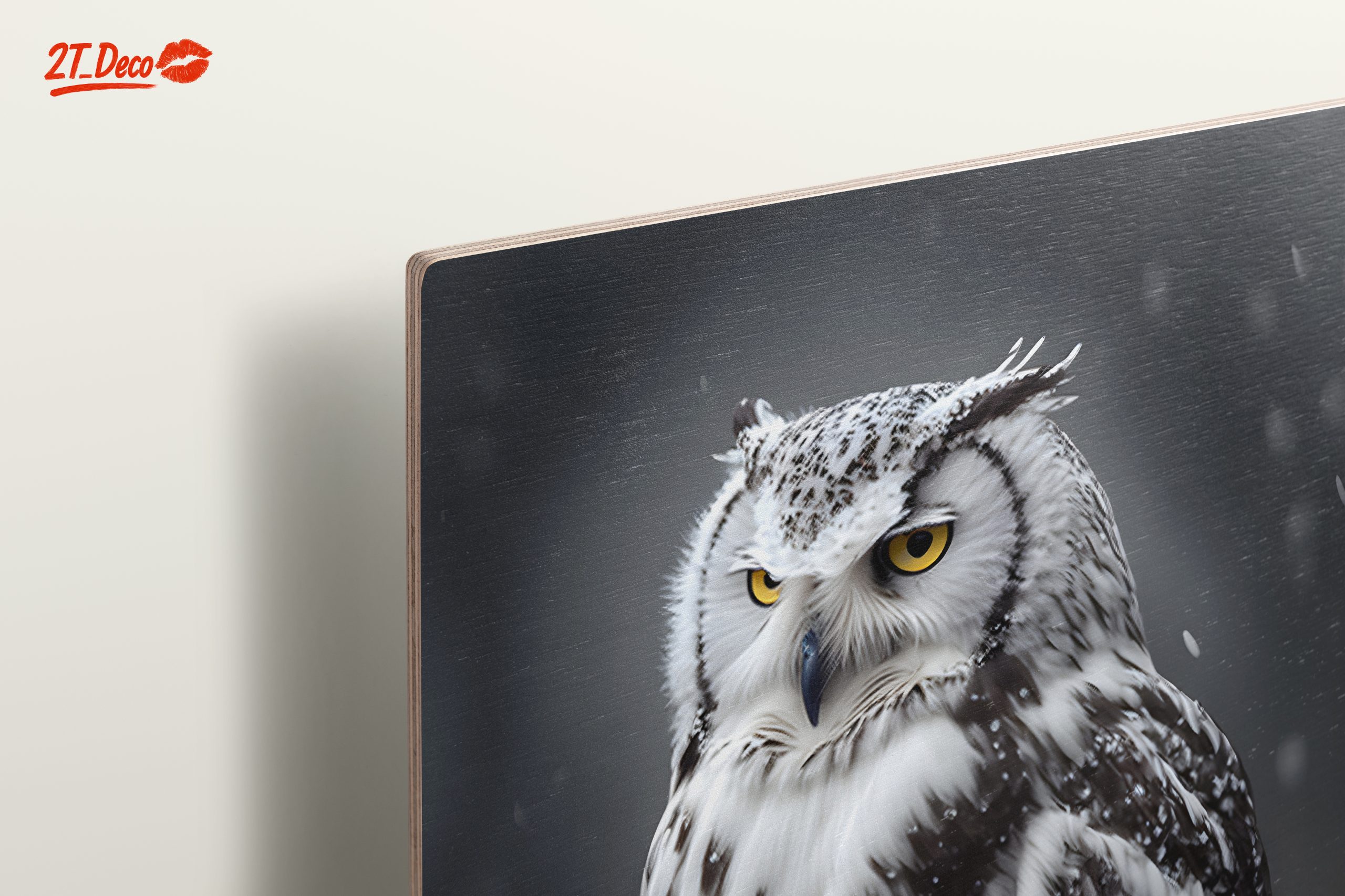 Majestic Owl Artwork in Winter Background - Image 15