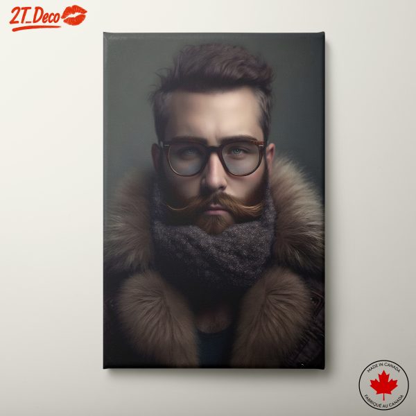 Stylish Contemporary Portrait of a Bearded Man