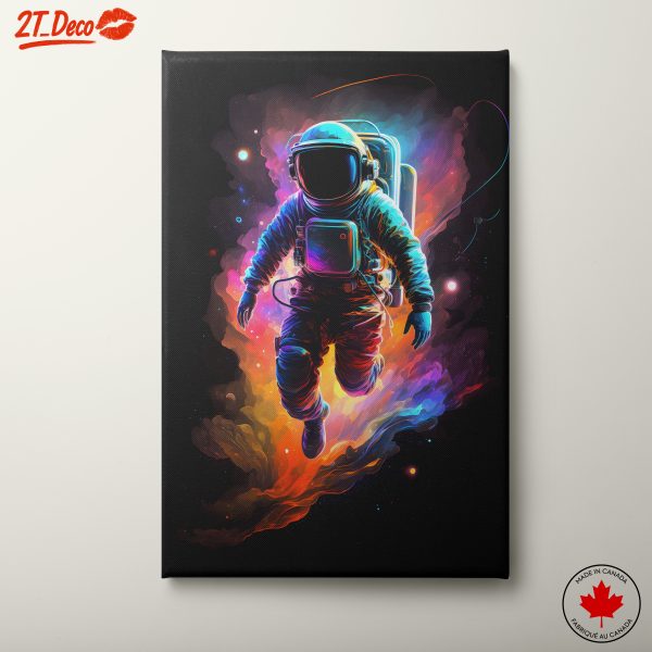 Vibrant Astronaut in Cosmic Adventure Art