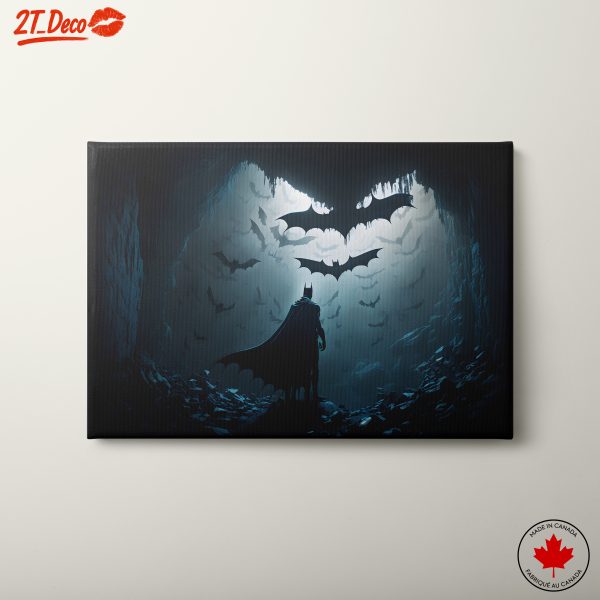 Mysterious Batman in Caves with Bats
