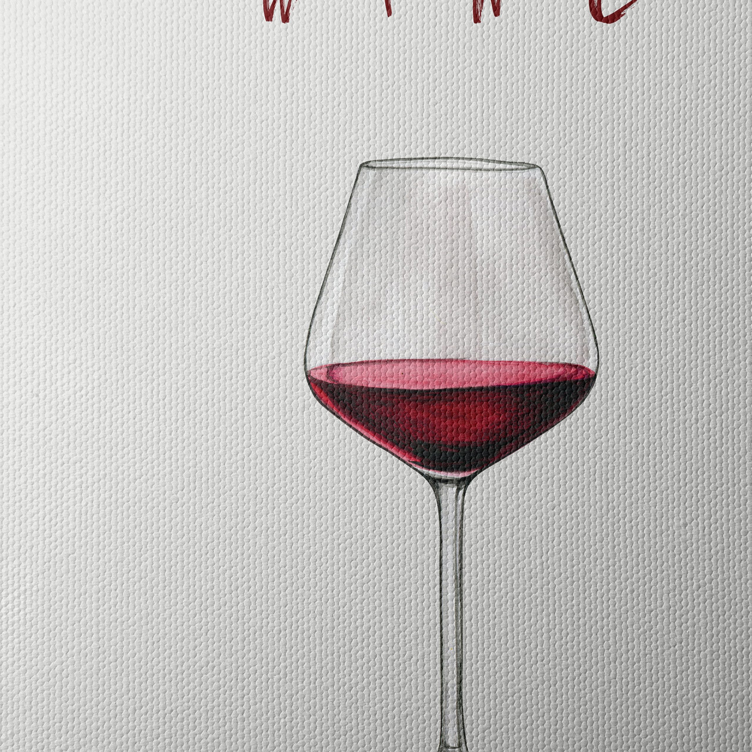 Wine Still Life Artwork with Glass - Image 4