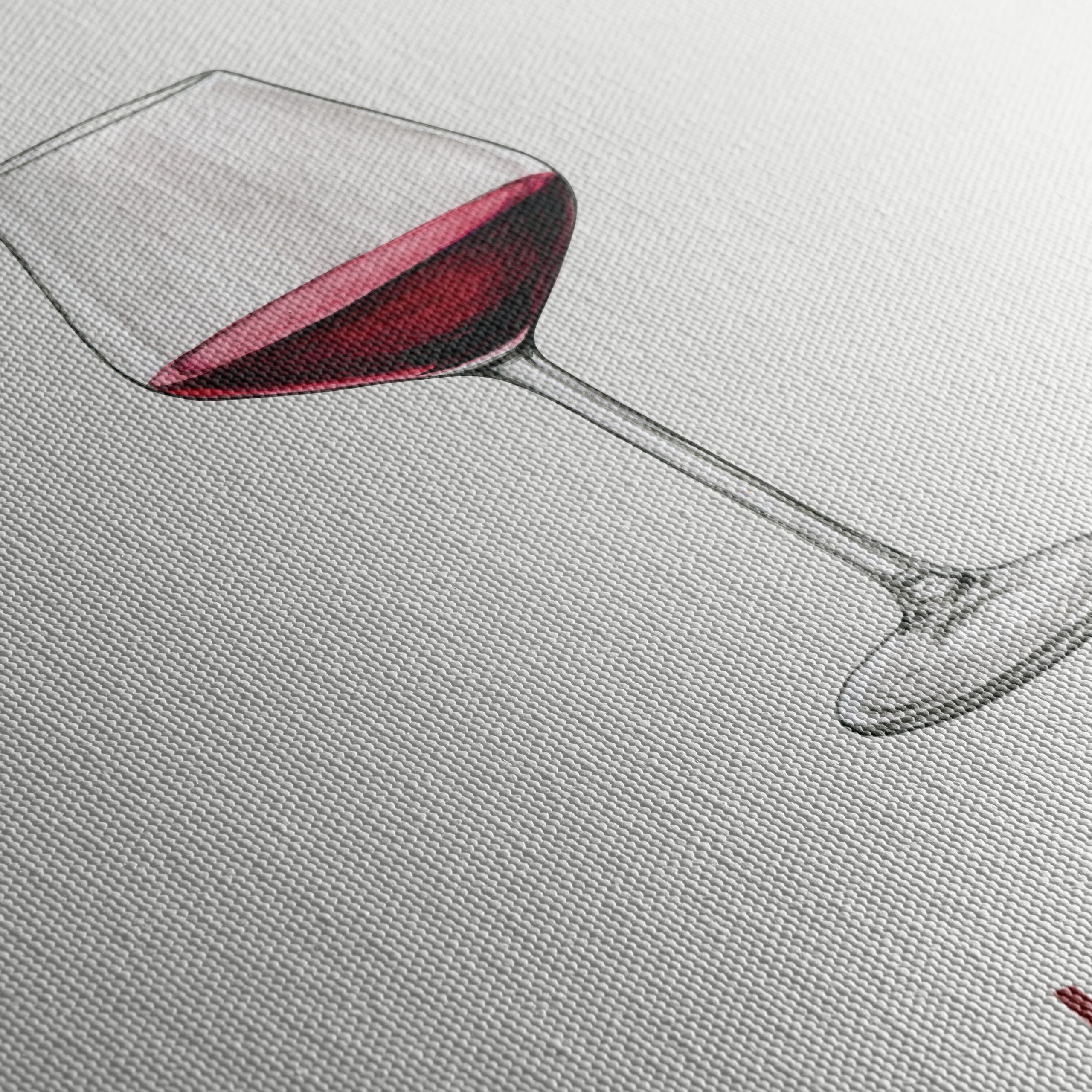 Wine Still Life Artwork with Glass - Image 5