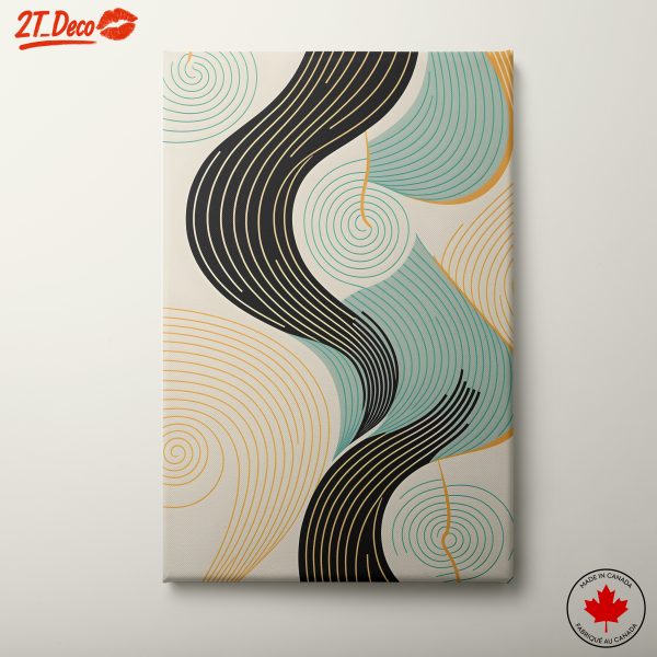 Modern Abstract Lines and Swirls Art