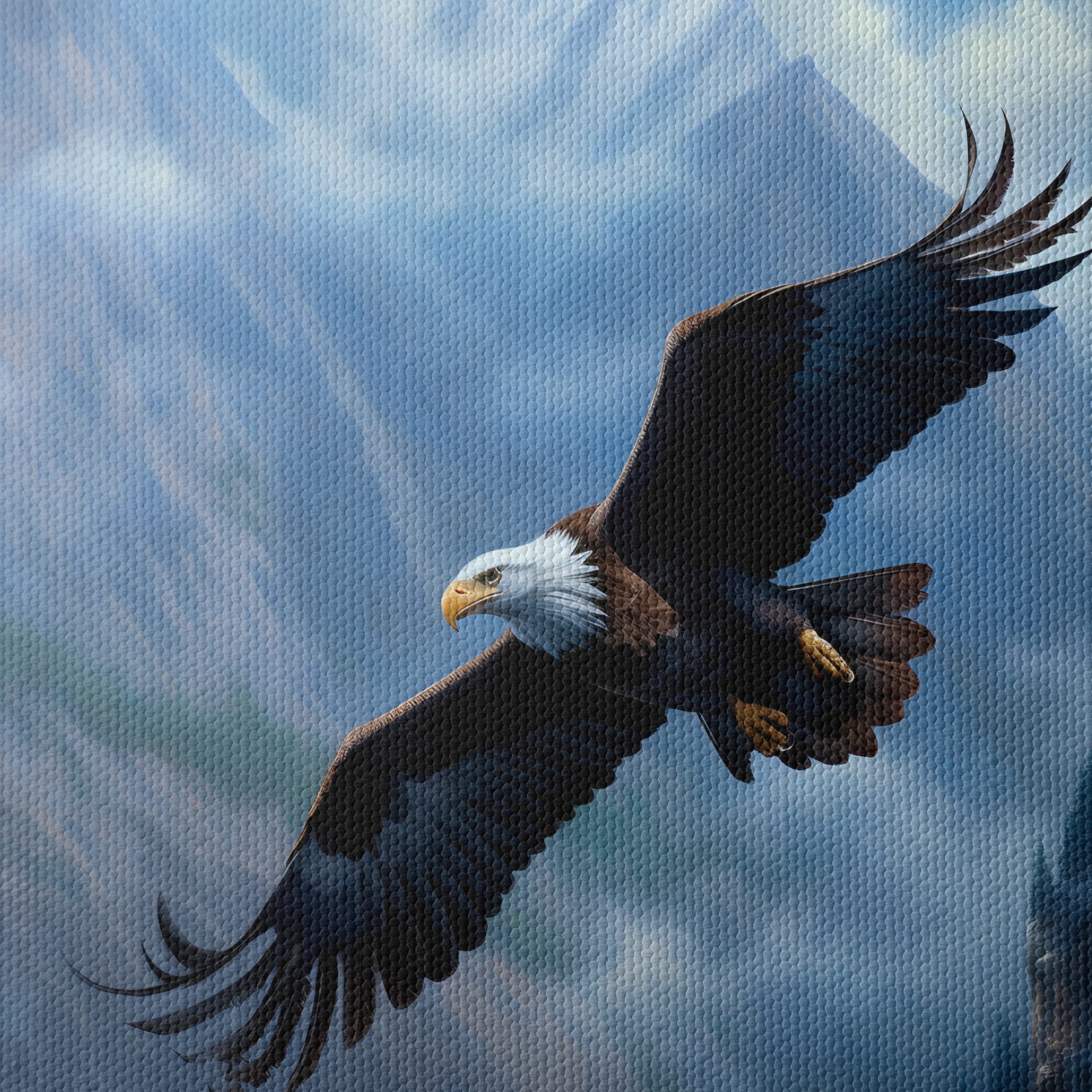 Majestic Eagle Flying Over Mountain Range - Image 4