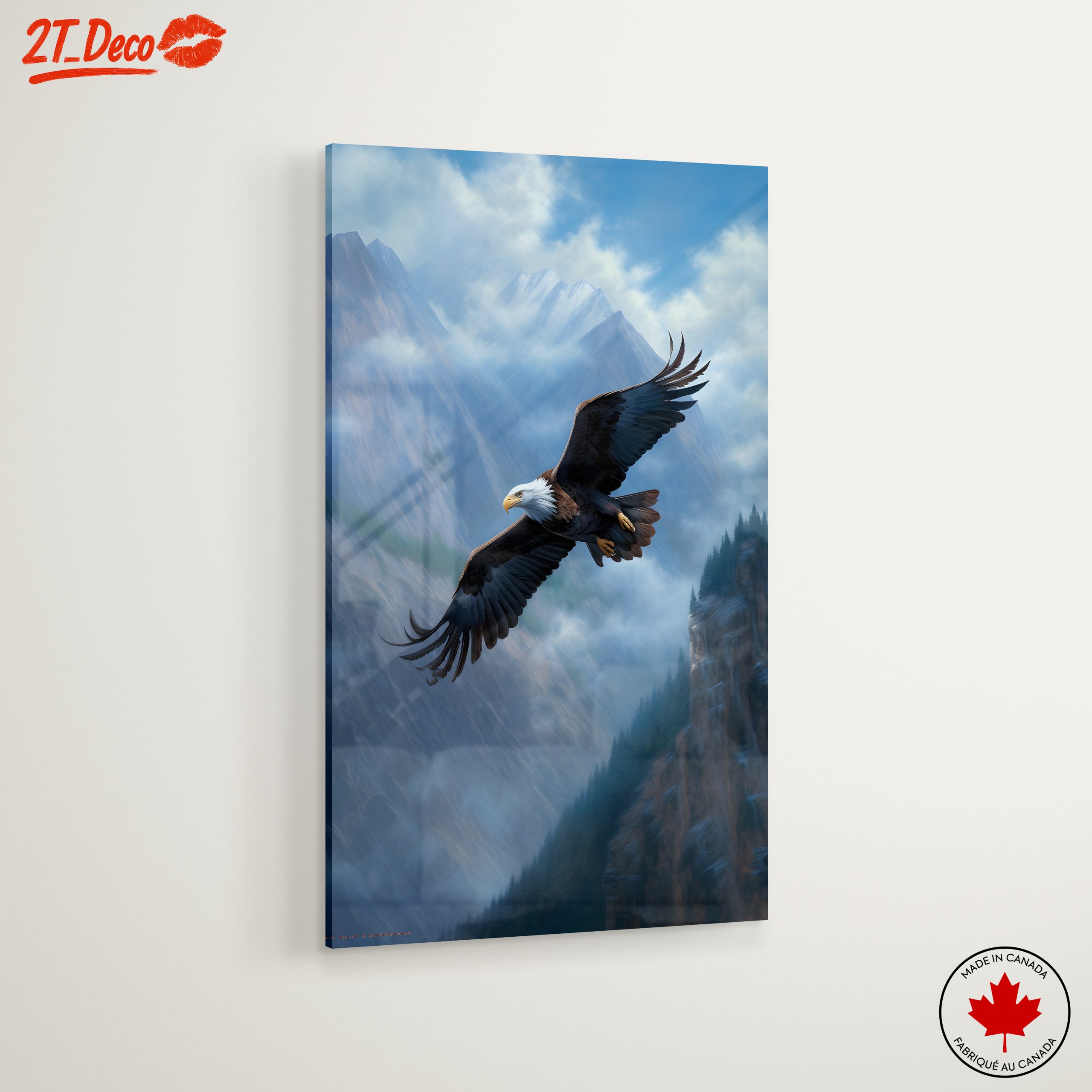 Majestic Eagle Flying Over Mountain Range - Image 6