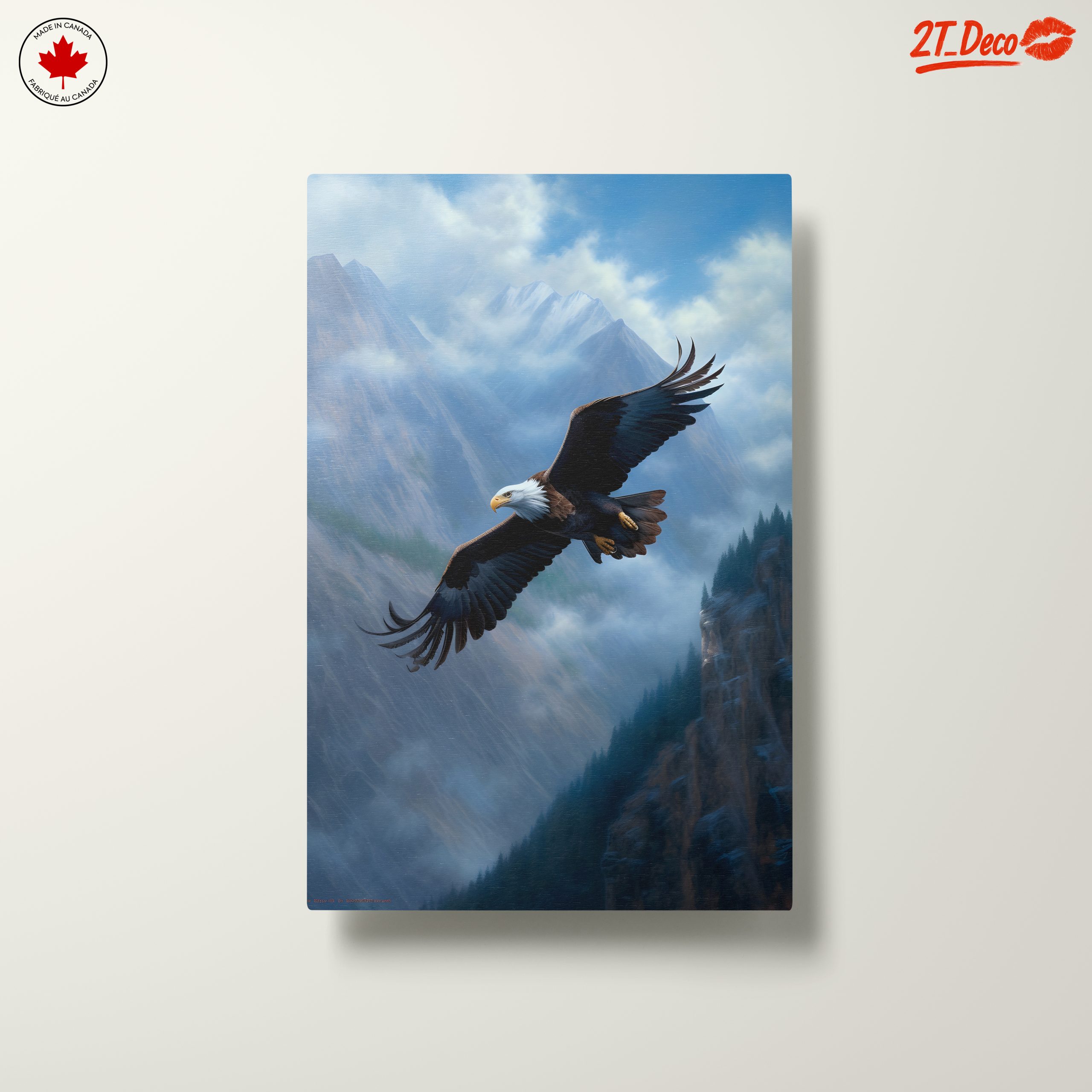 Majestic Eagle Flying Over Mountain Range - Image 10