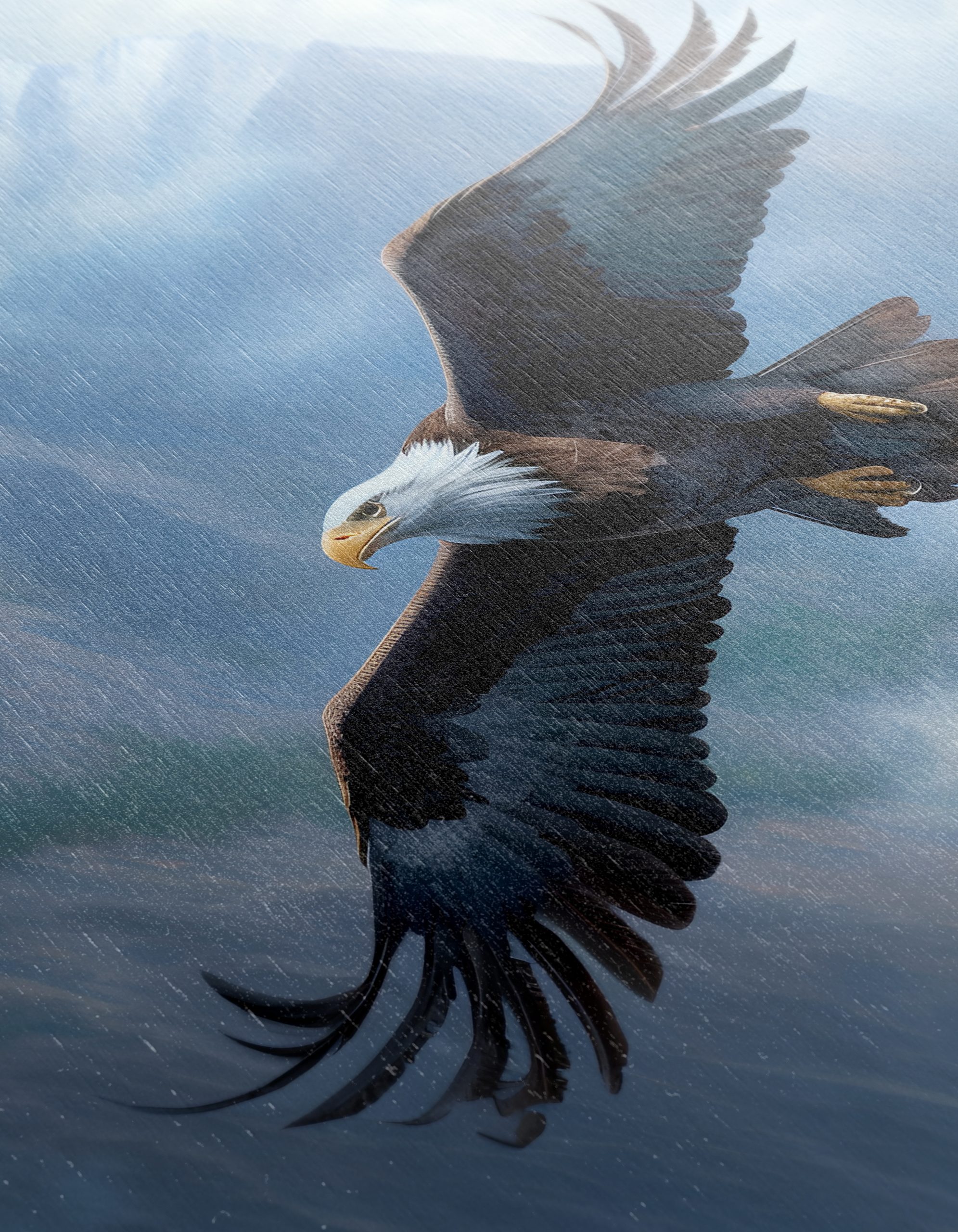 Majestic Eagle Flying Over Mountain Range - Image 12