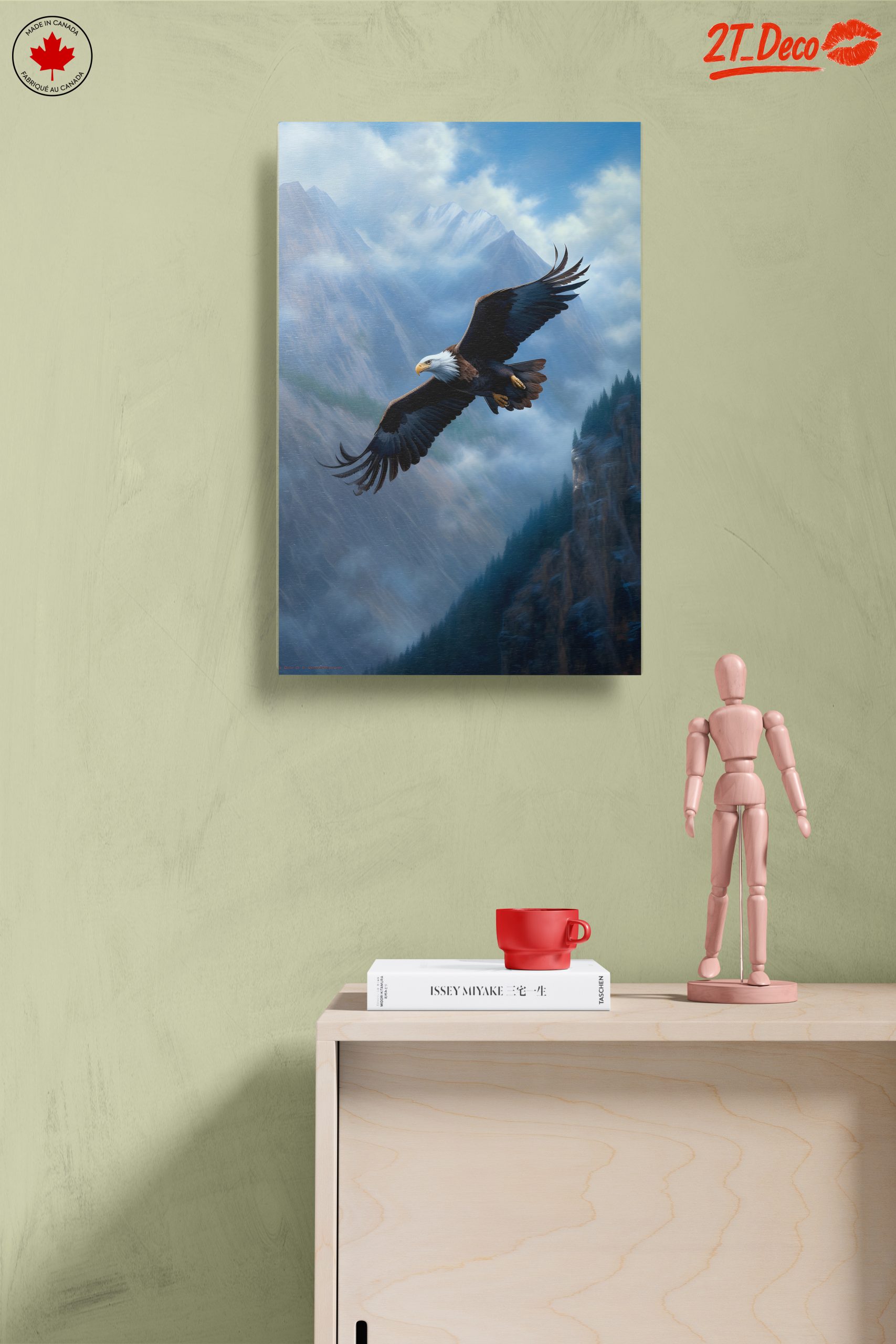 Majestic Eagle Flying Over Mountain Range - Image 14