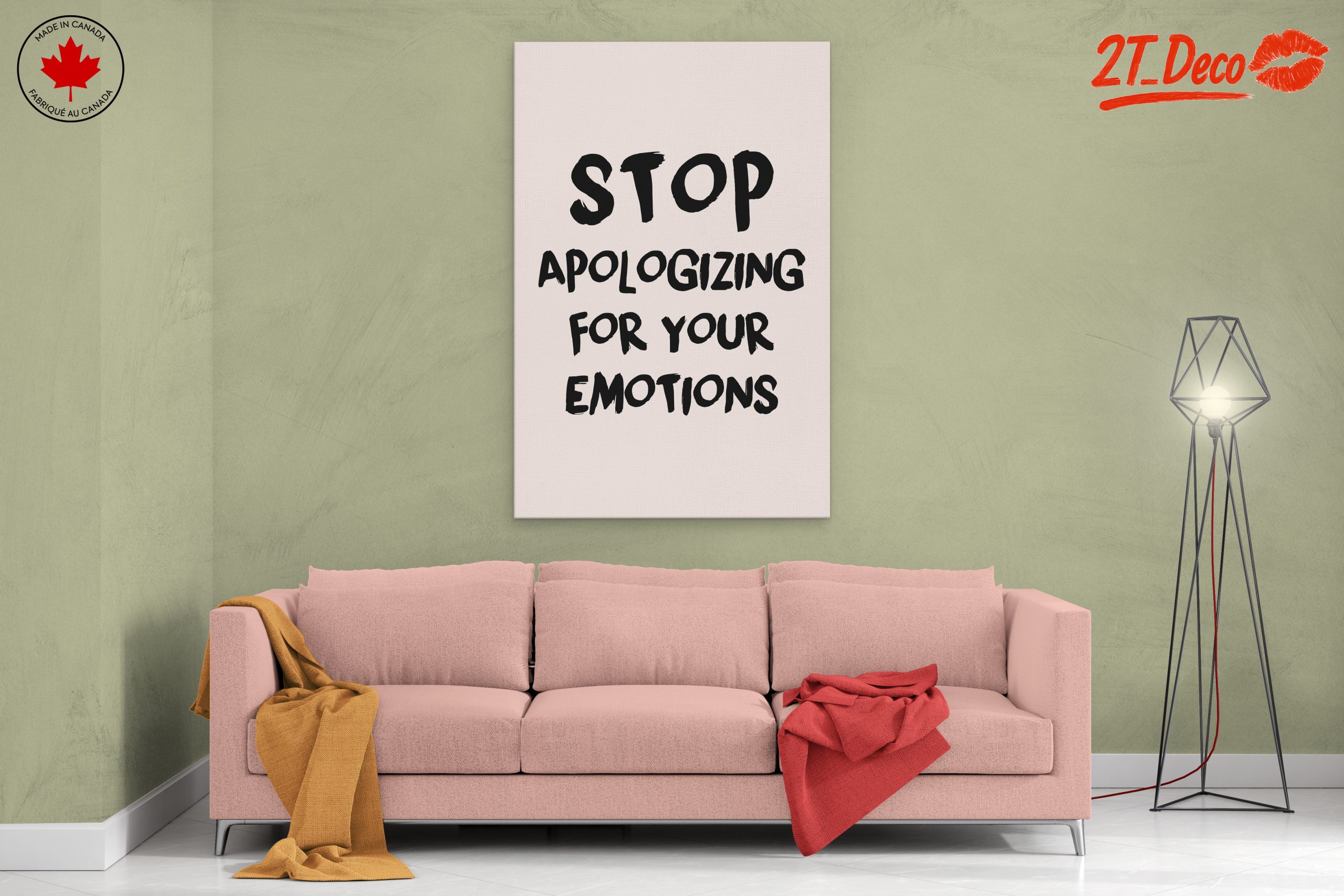 Stop Apologizing for Your Emotions Inspirational Art - Image 2