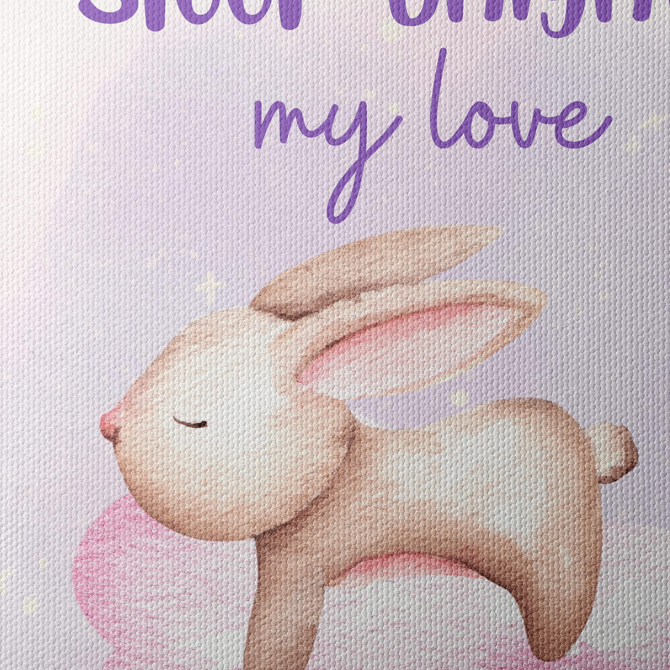 Adorable Bunny on Pink Cloud for Kids - Image 4